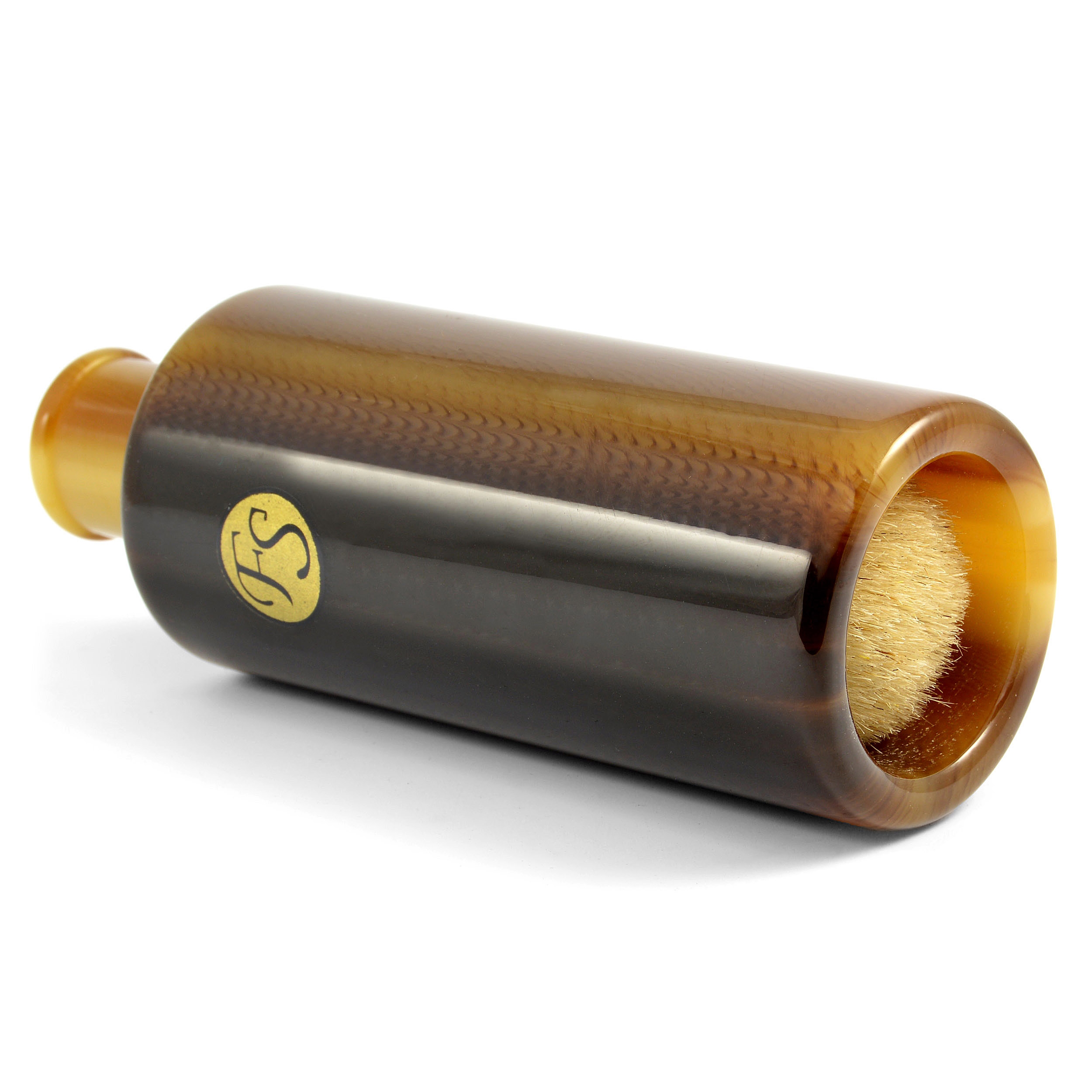 Brocha de afeitar tejón dos bandas imitación cuerno con kit de viaje - 2