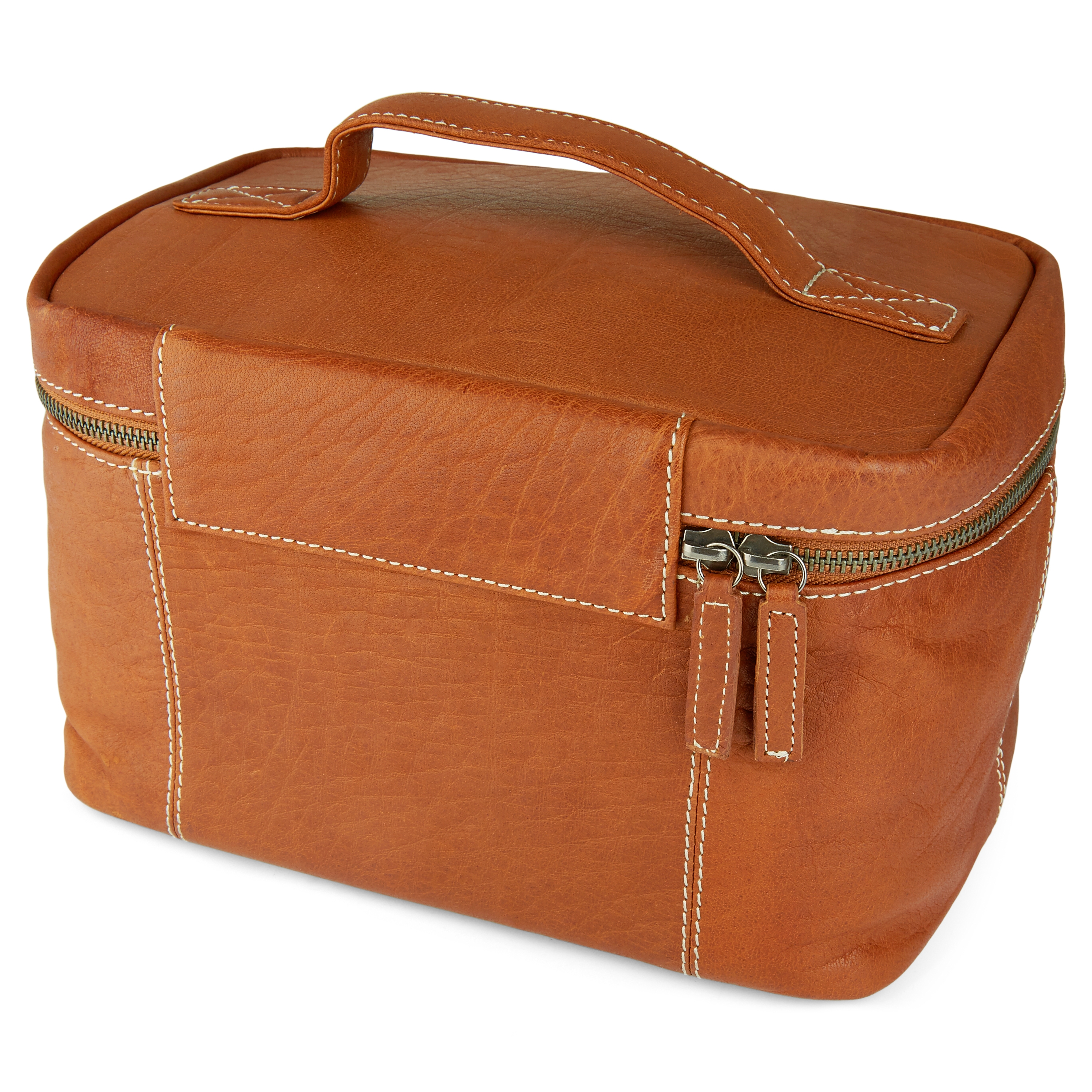 Oxford Tan XL Toiletry Leather Bag - 3