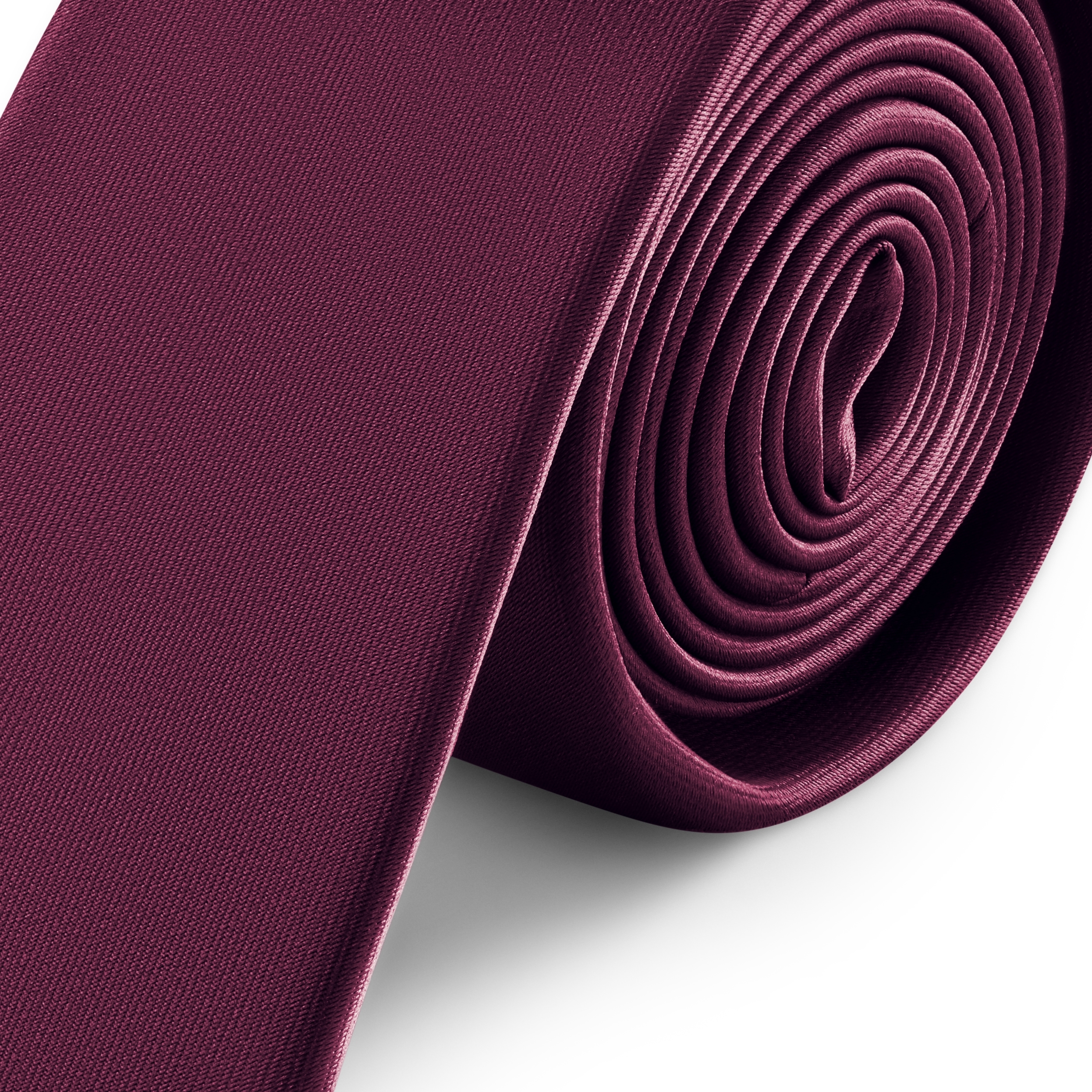 6cm úzká karmínová saténová kravata - 2