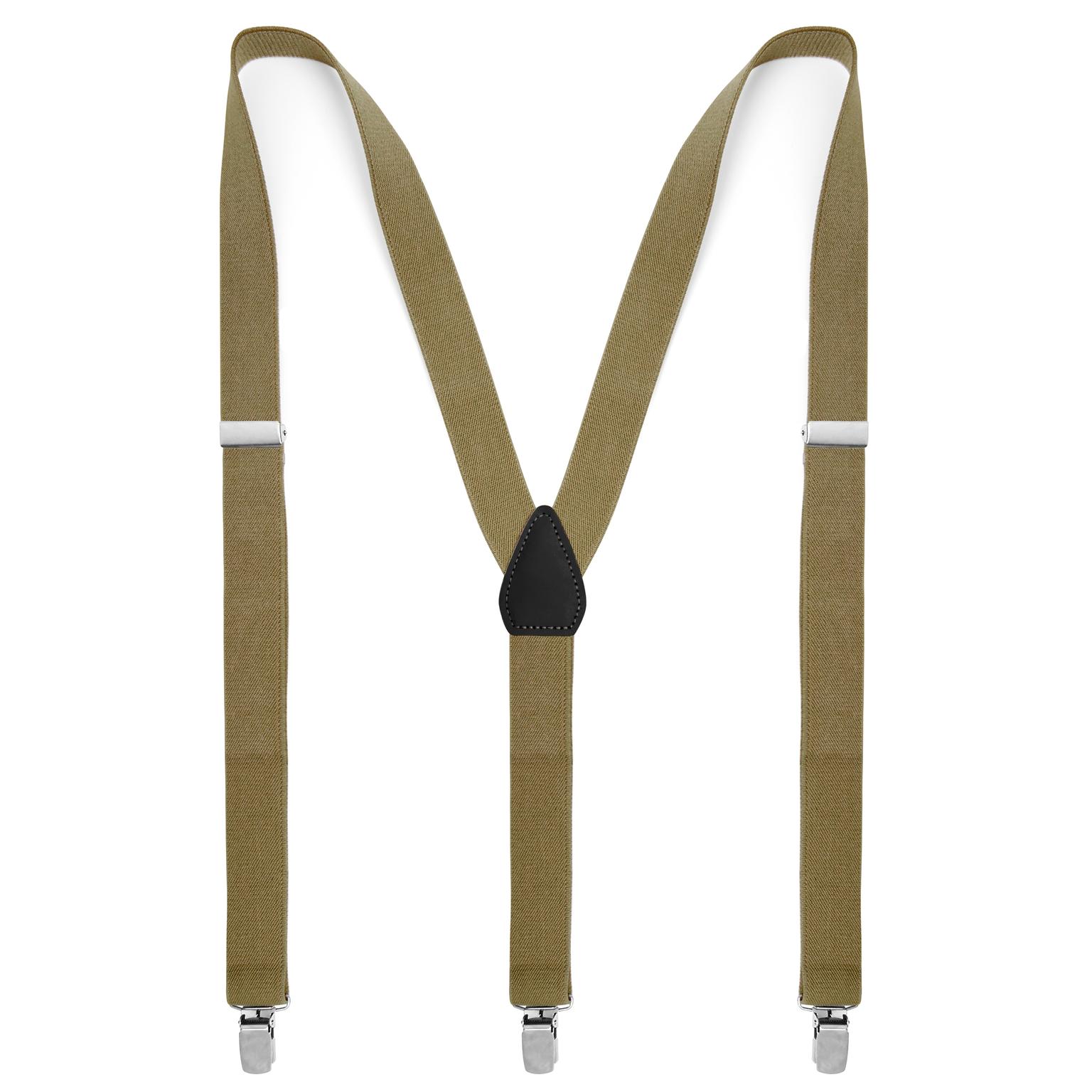 Olive Slim Clip-On Suspenders Olive Slim Clip-On Suspenders
