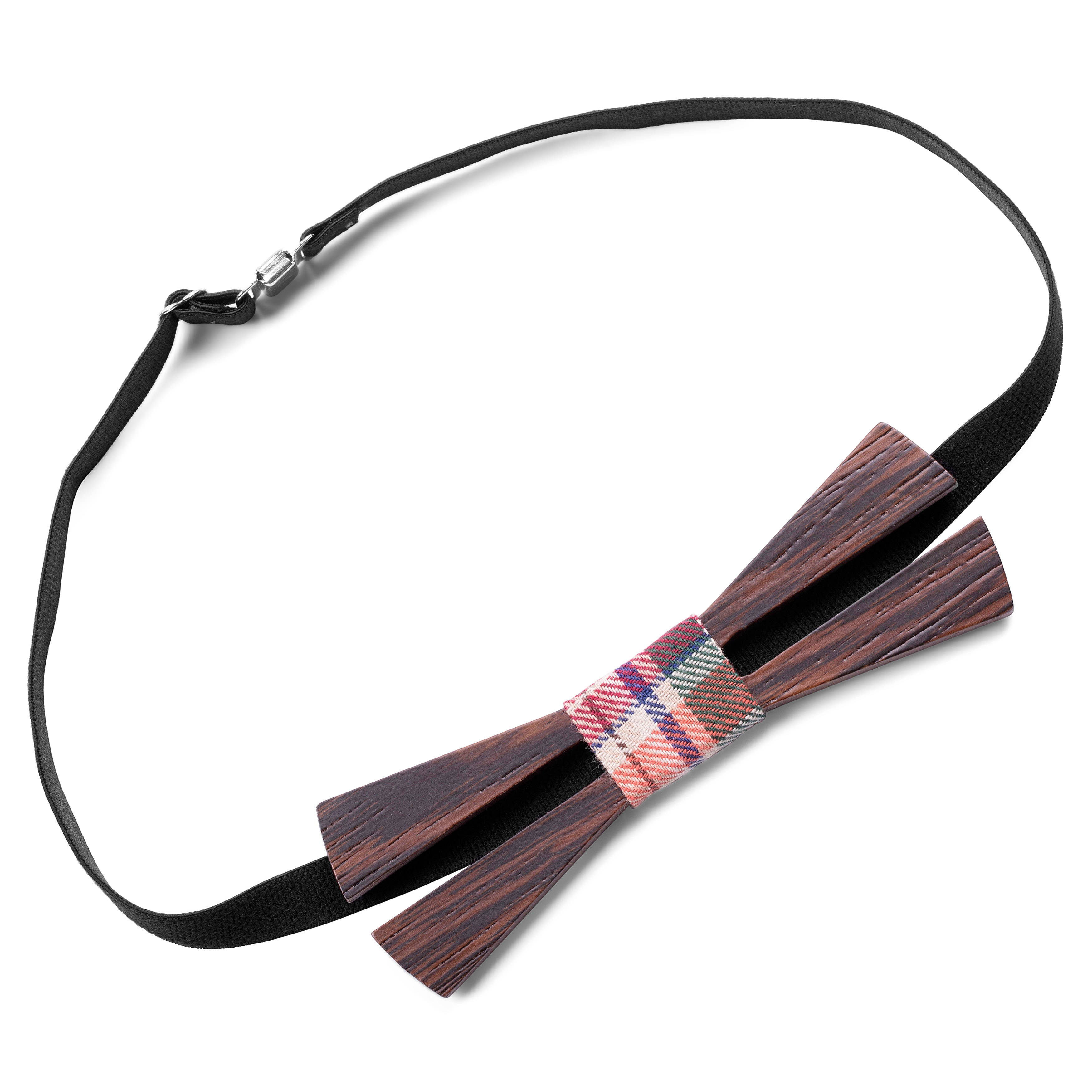 Wenge & Gingham Bow Tie - 2