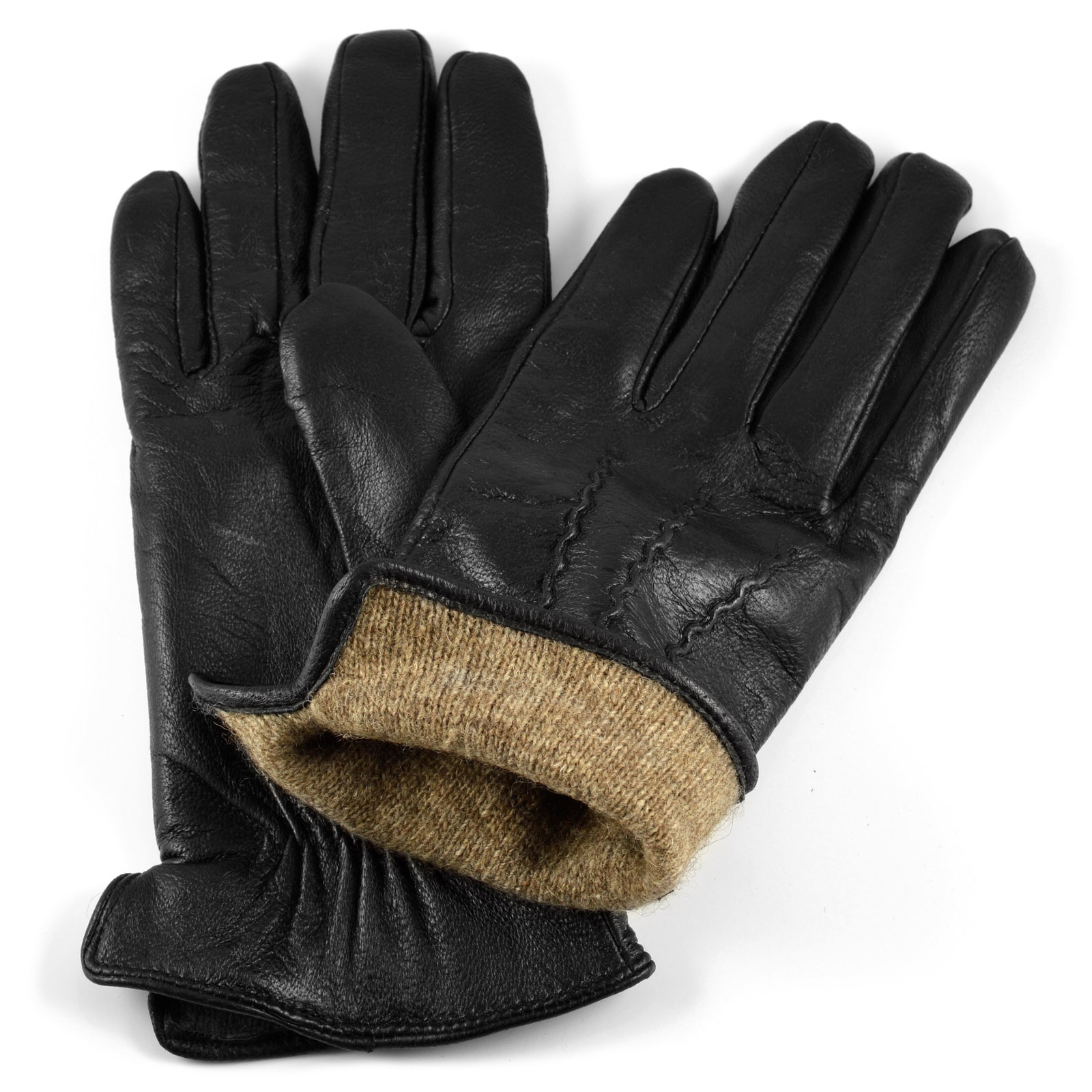 Schwarze Rali Lederhandschuhe - 2