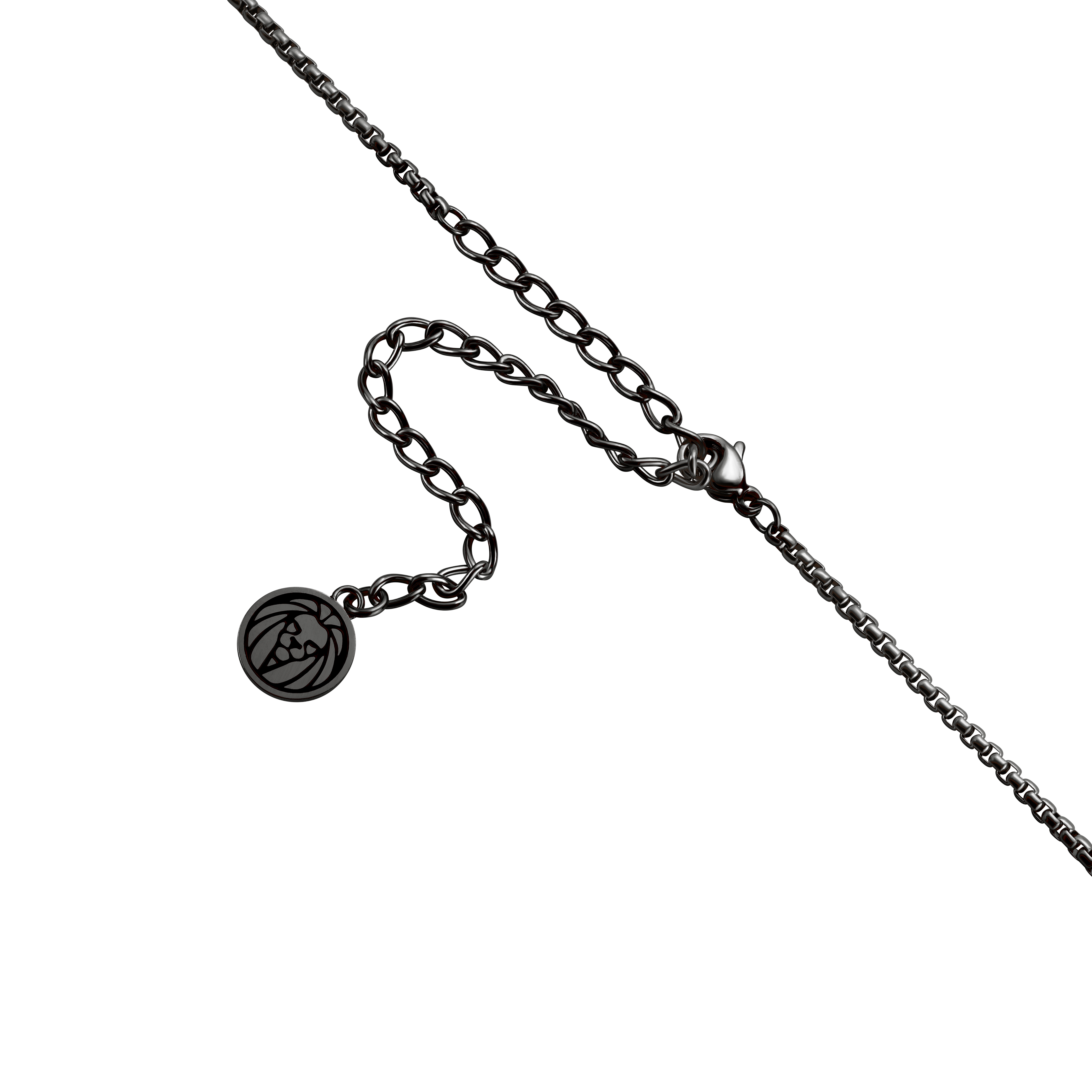 Matte Black Stainless Steel Bar Pendant Necklace - 4