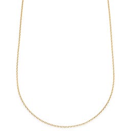 Essentials | 2 mm Gold-Tone Cable Chain Necklace