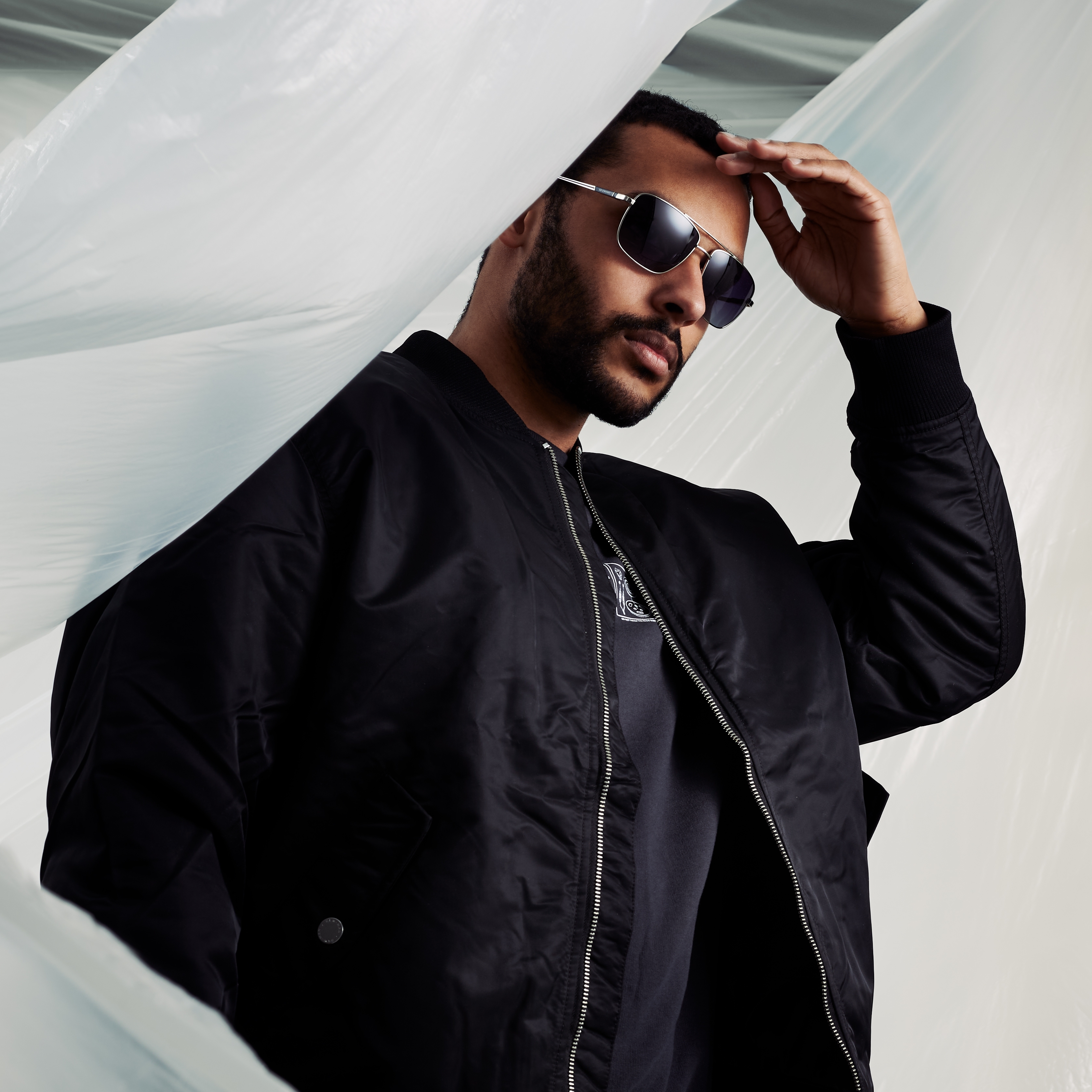 Óculos de Sol Aviator Quadrados Pretos Polarizados - 2