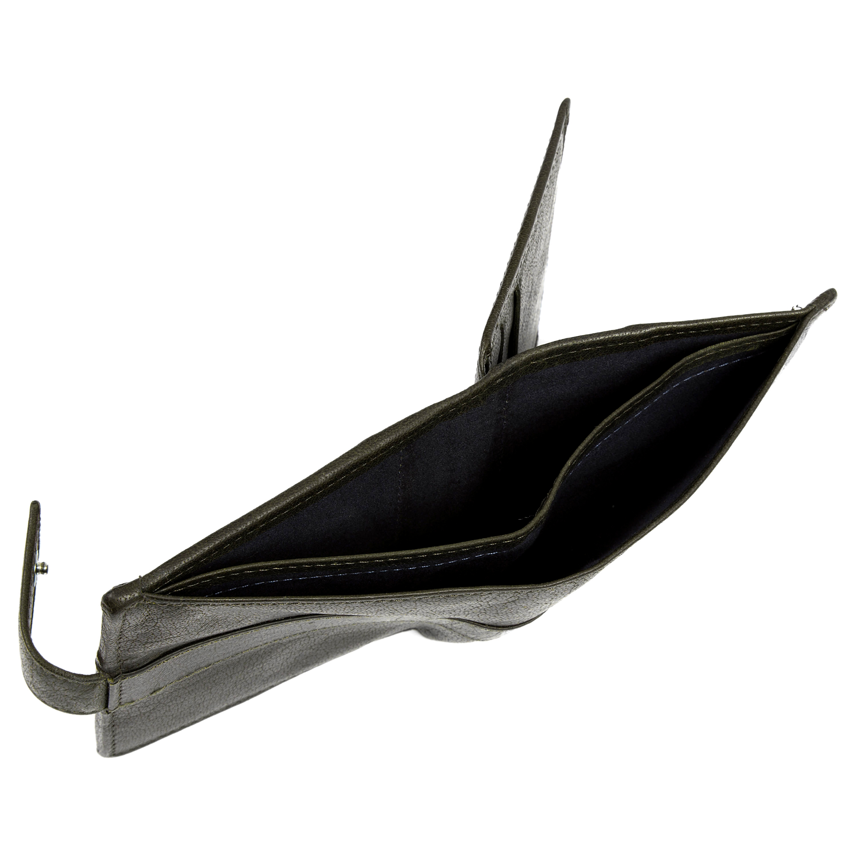 Montreal Vertikal Olivengrønn RFID Skinnlommebok - 6