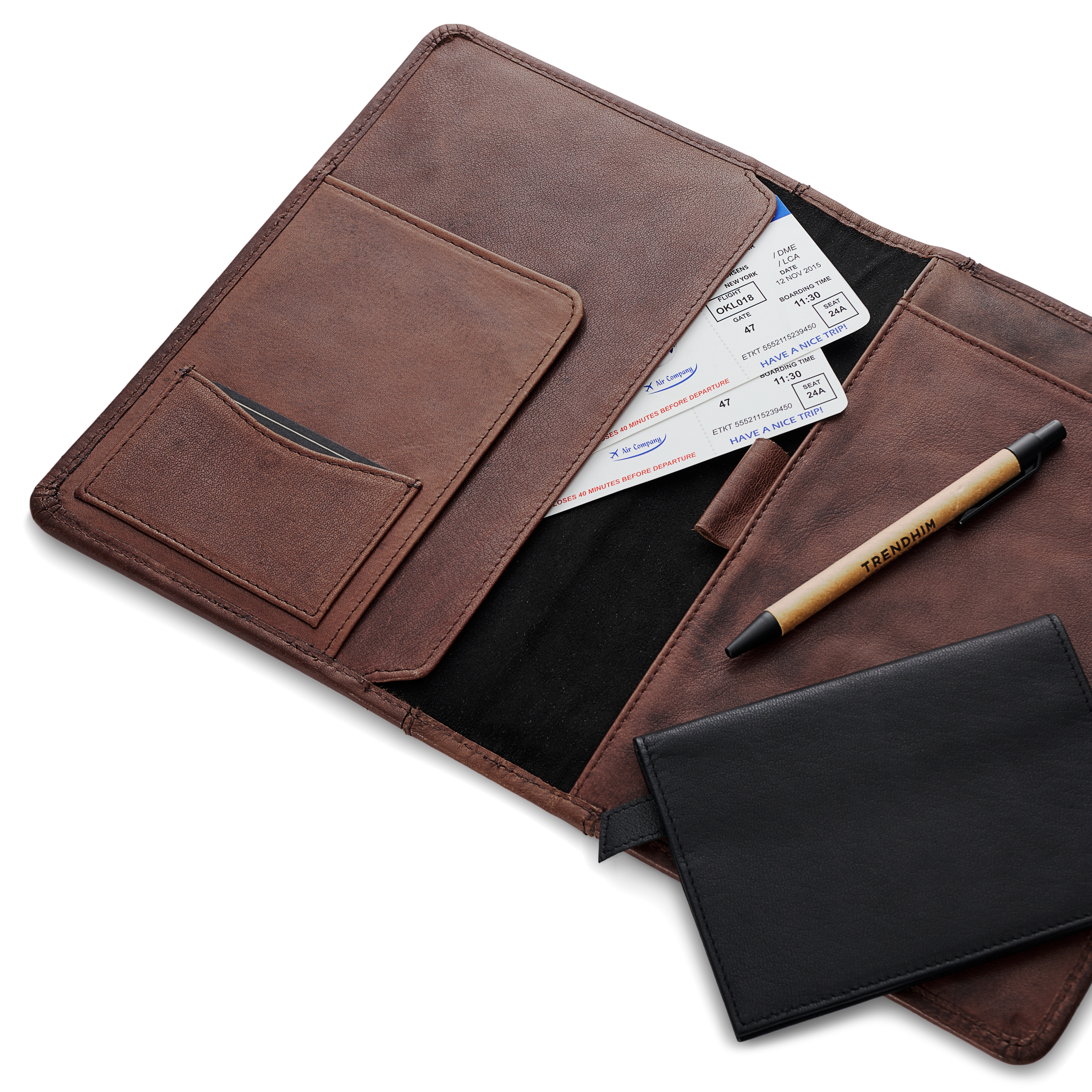 Brown Refillable Buffalo Leather Notebook & Journal Cover - 6