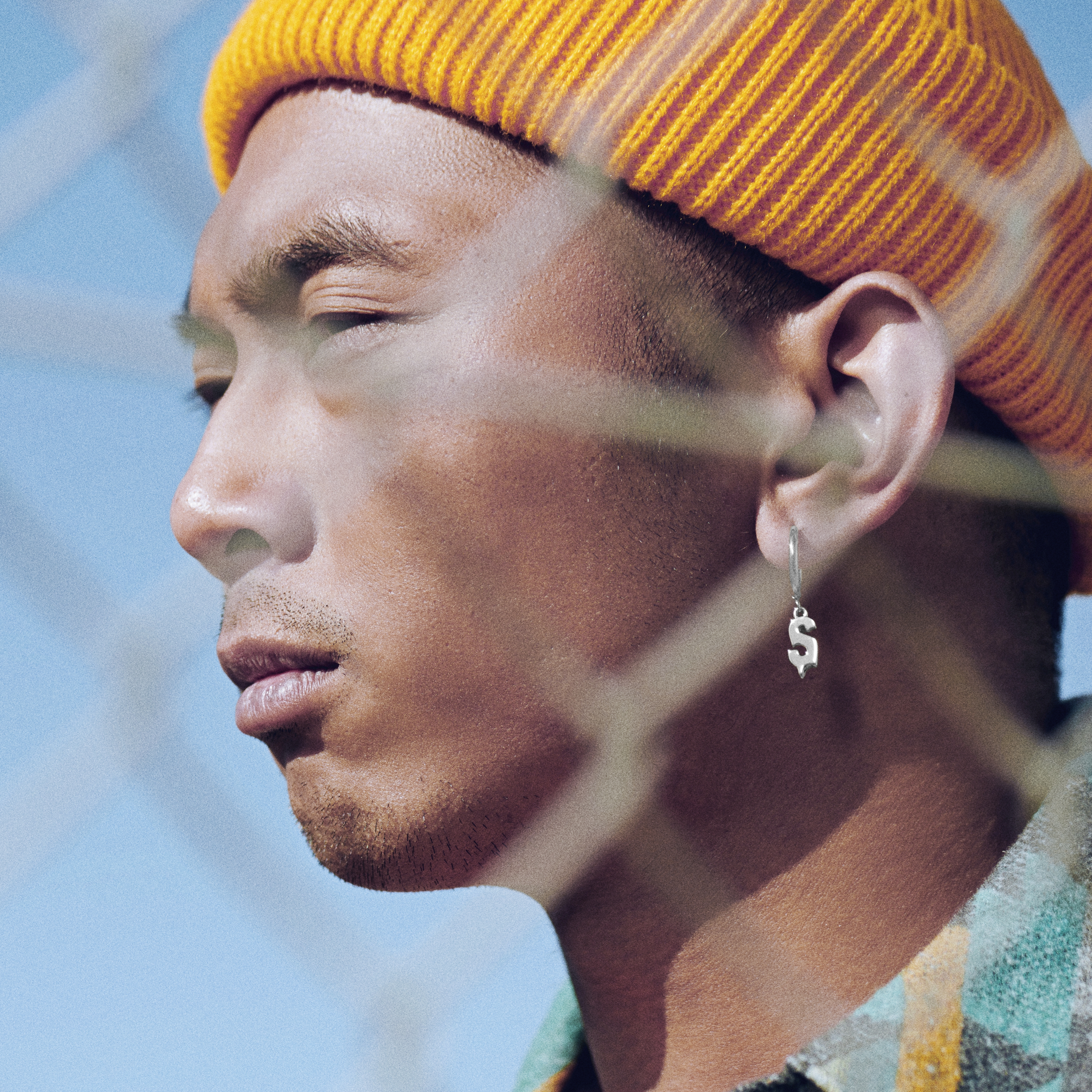 Fahrenheit | Melting Steel Initial S Earring - 2