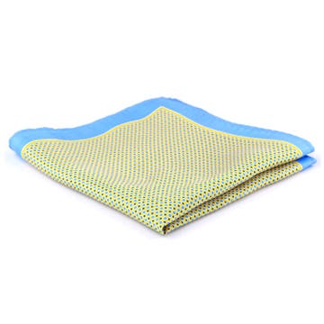 Lenço de Bolso em Seda Amarelo & Azul Lenço de Bolso em Seda Amarelo & Azul