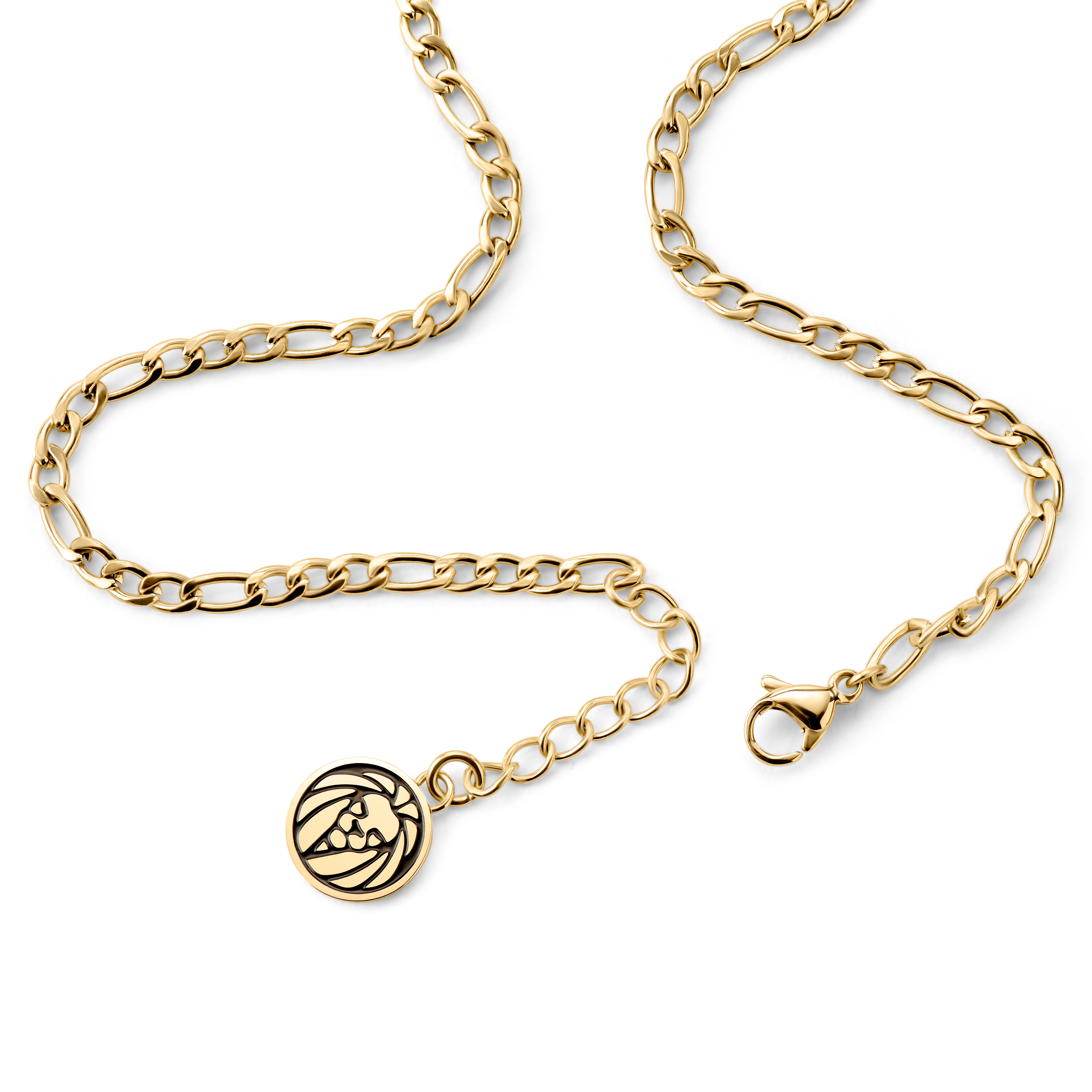 Goldfarbenes Figaro-Fußkettchen aus Edelstahl für Herren - 4