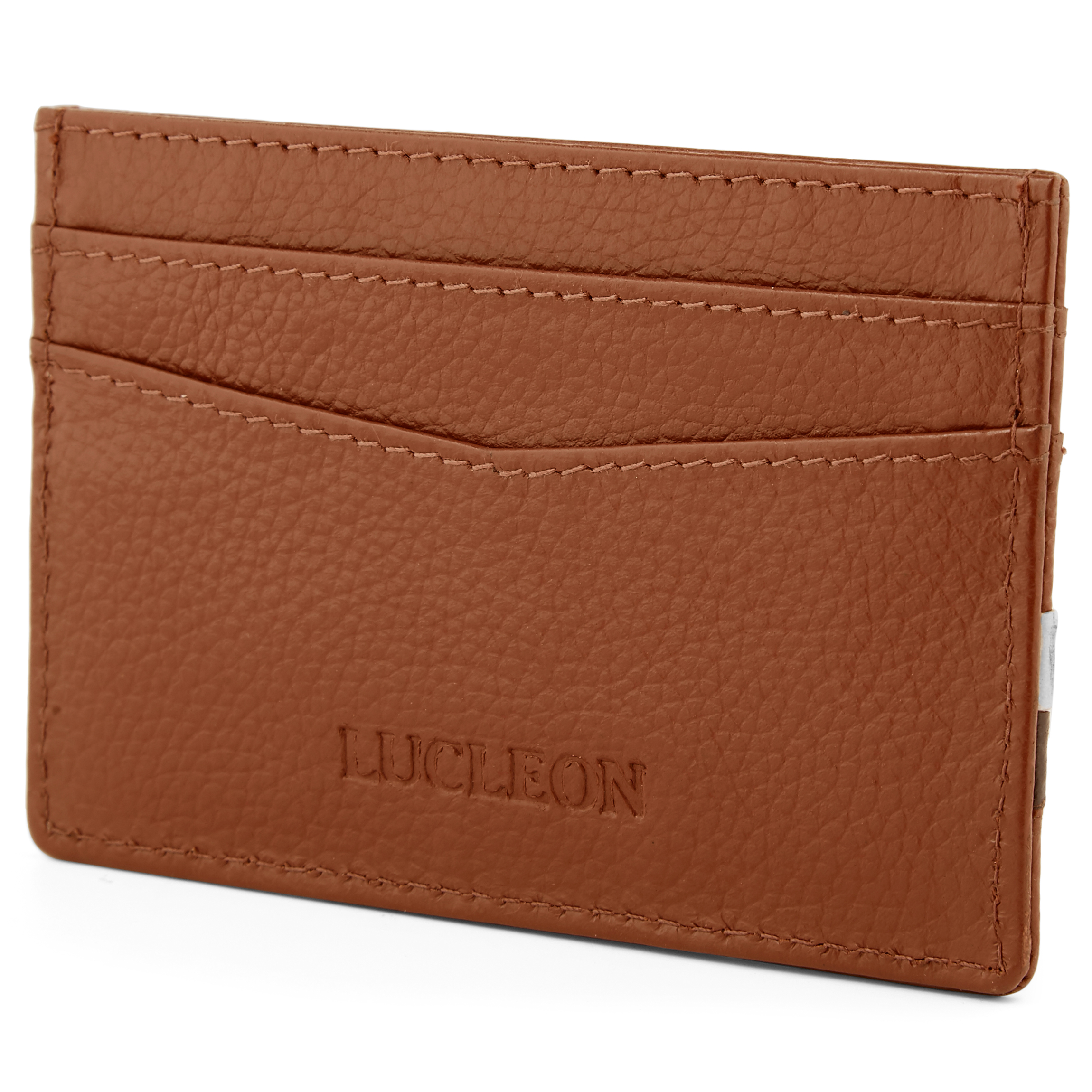 Landen Tan Leather RFID Cardholder - 2