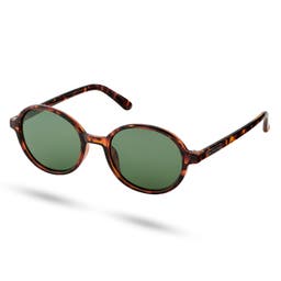 Szylkretowo-zielone polaryzowane okulary przeciwsłoneczne Walford Thea