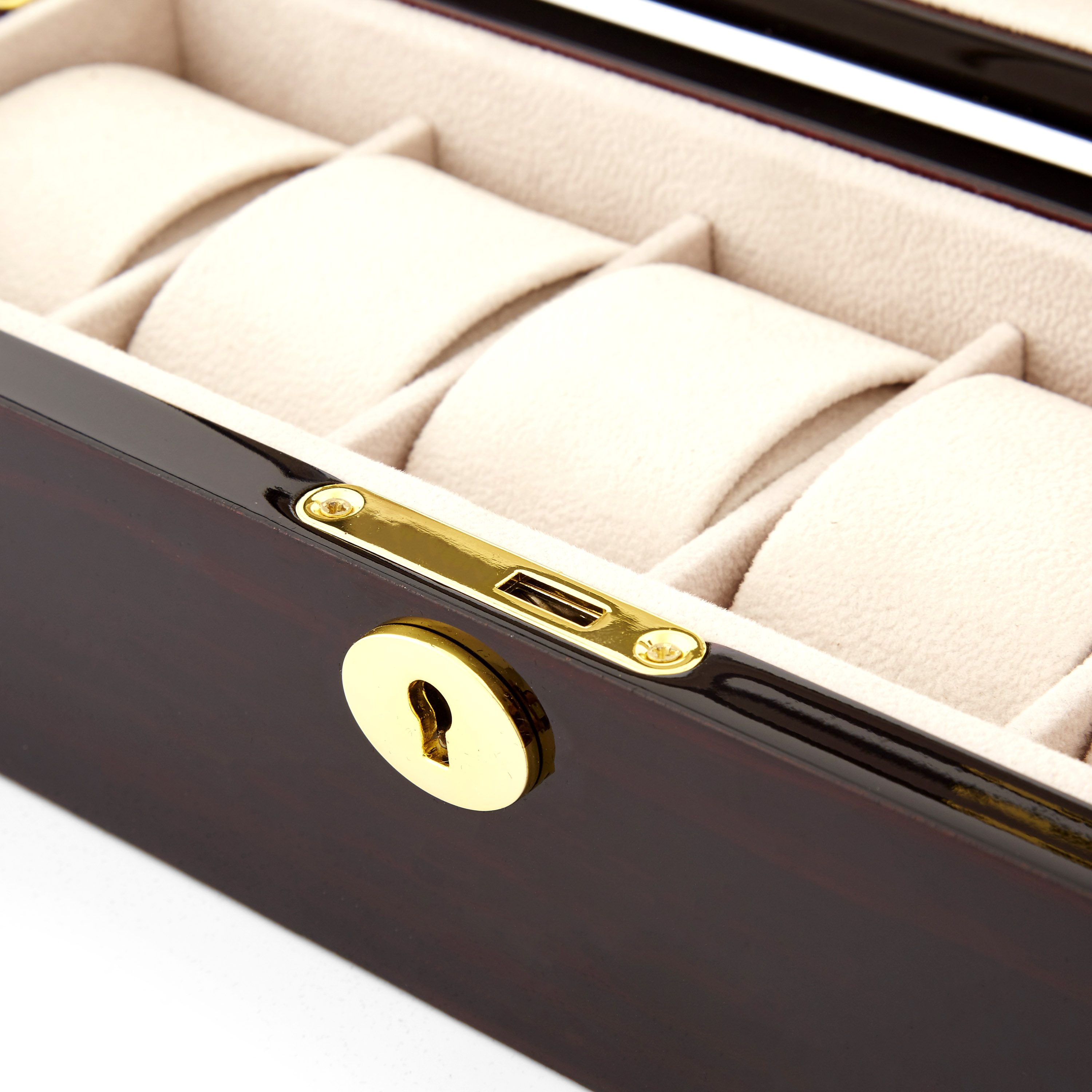 Elegante Braune Uhrenbox - 6 Uhren - 5