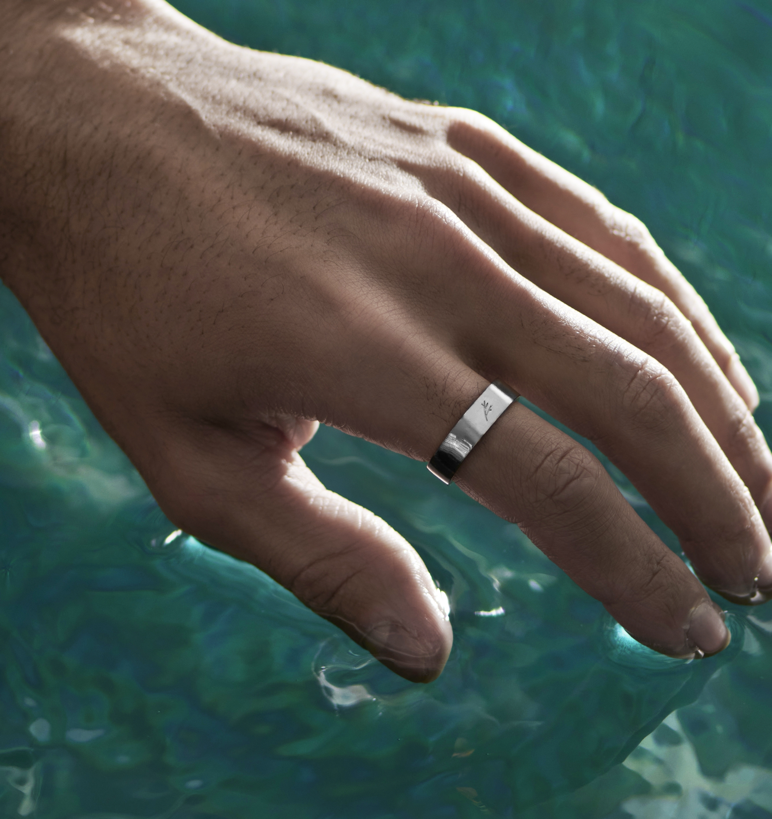 Adrian lapított 925 sterling ezüst gyűrű - 2