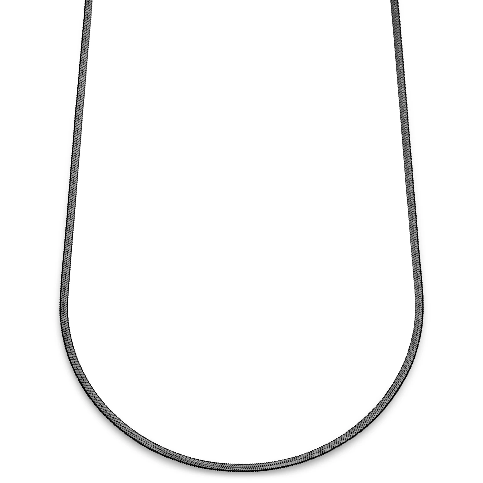 Essentials | Collier gris anthracite à maille serpent 3 mm Essentials | Collier gris anthracite à maille serpent 3 mm