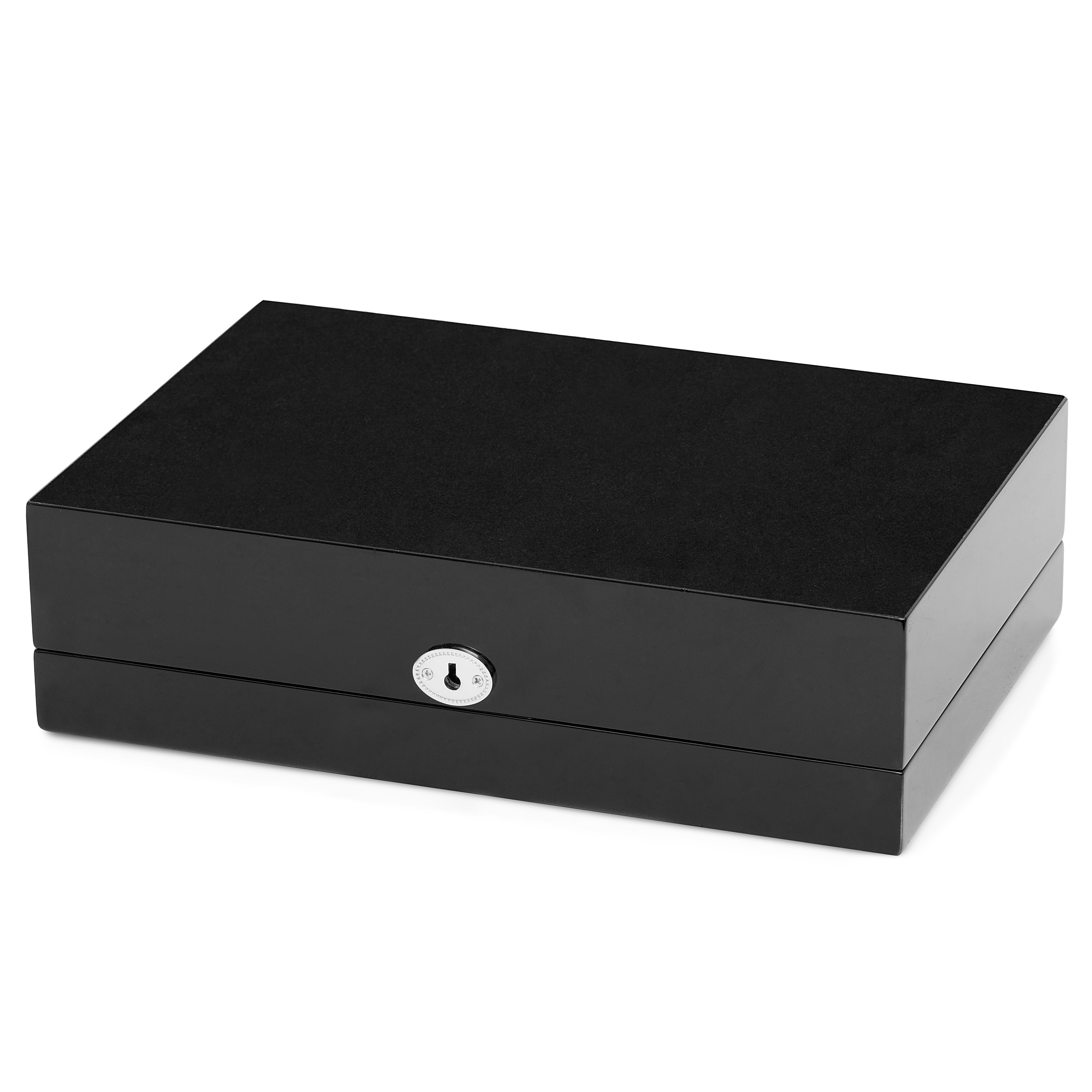 Glansig Svart Klocklåda i Trä - 10 Klockor - 4