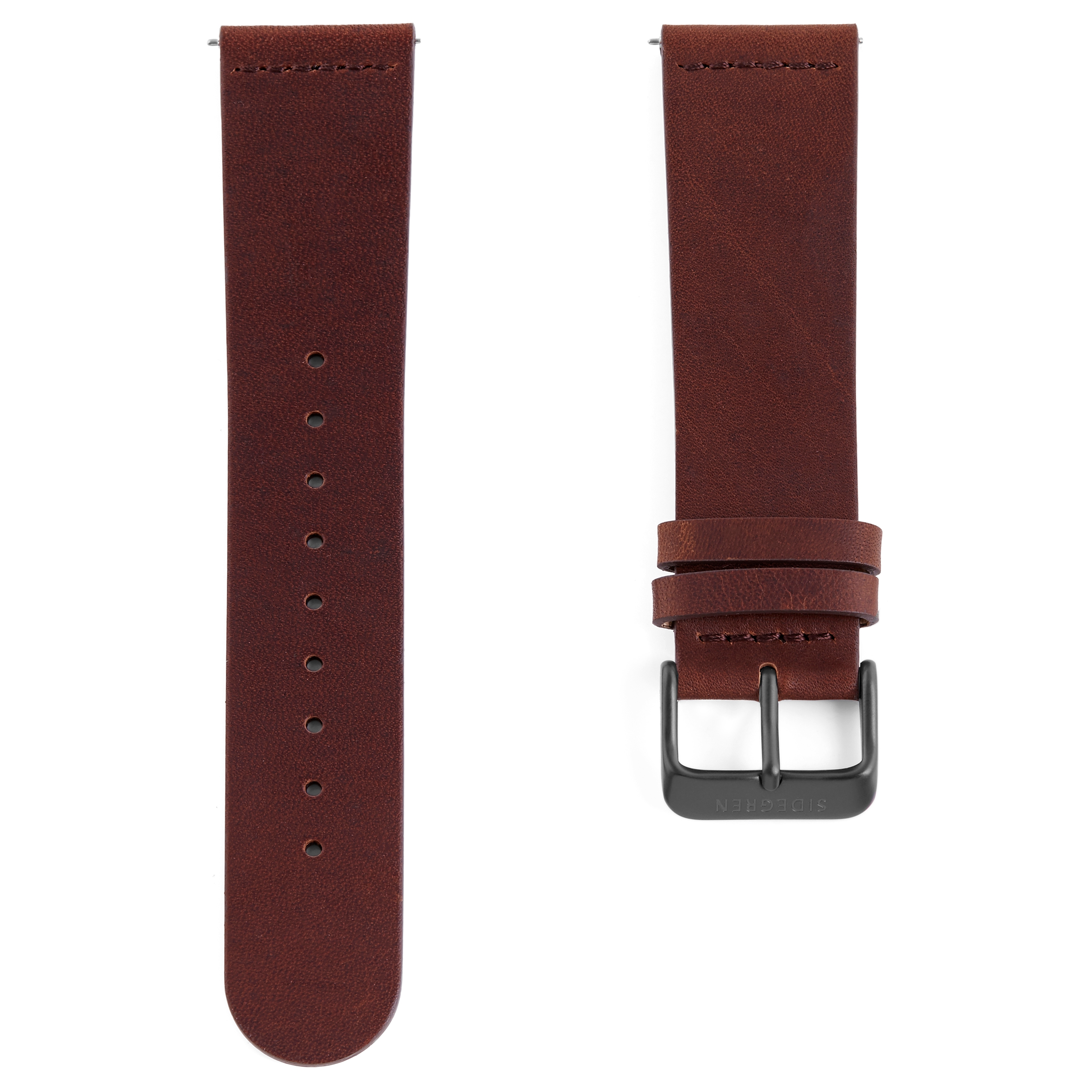 Vintagebrunt Klockarmband med Askgrått Spänne - 1