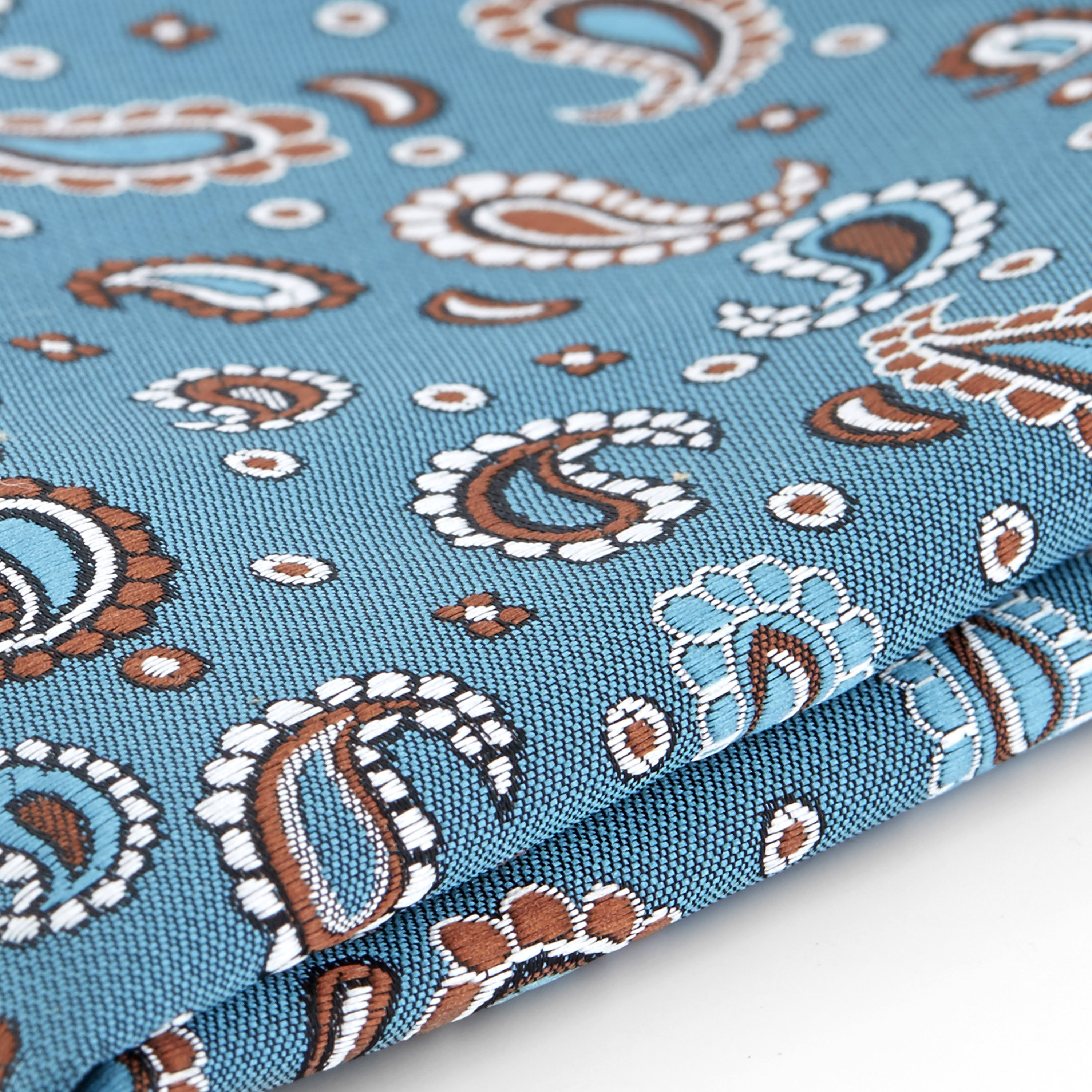 Licht Turquoise Paisley Pochet - 2