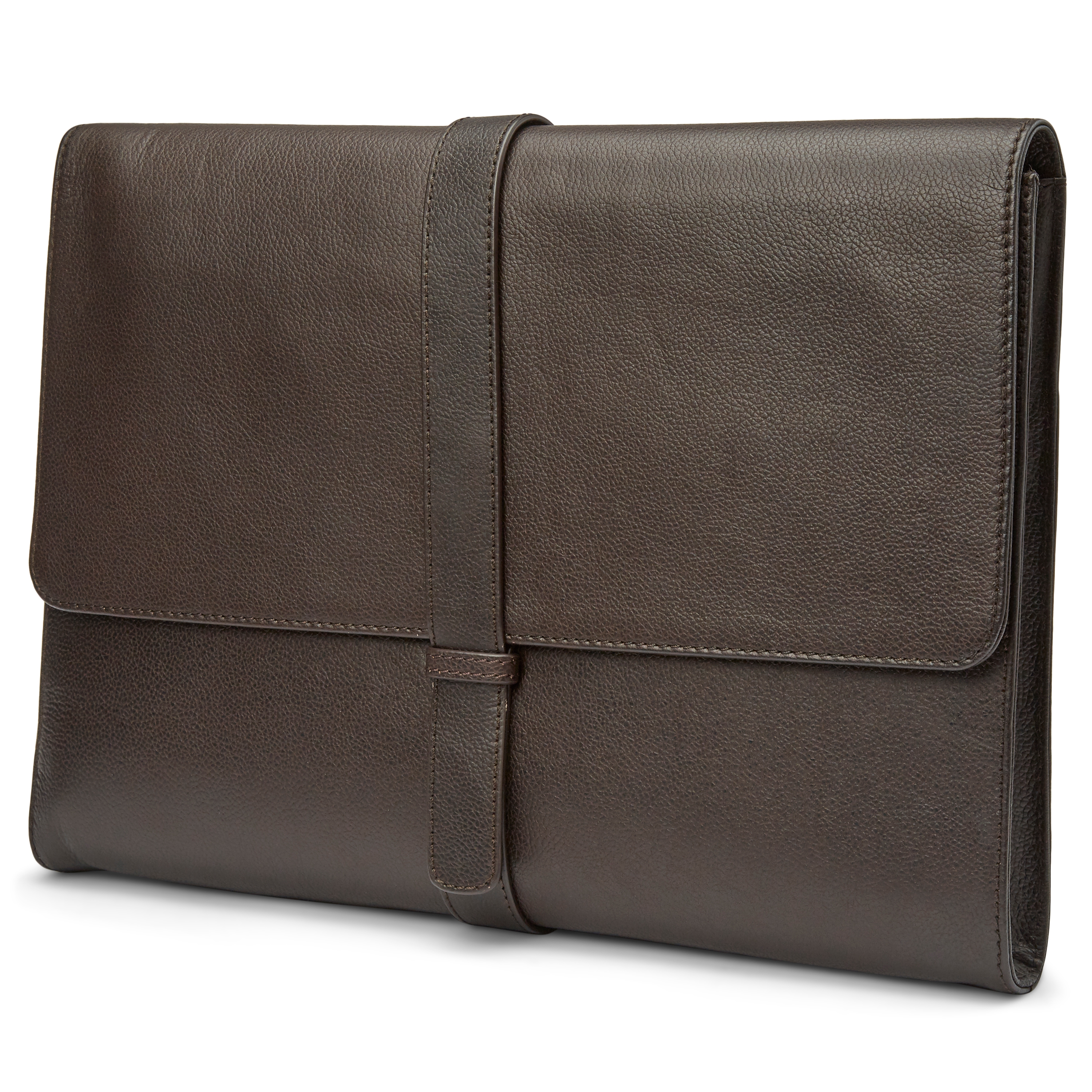 Σκούρα Καφέ Δερμάτινη Θήκη Laptop 13" Lyon - 1