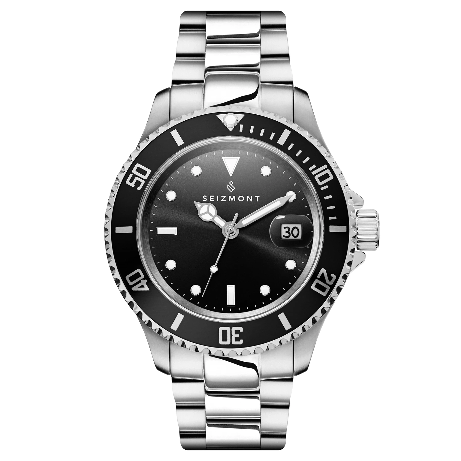 Tide II | Orologio subacqueo in acciaio inossidabile color argento con movimento al quarzo e quadrante nero cyclops Tide II | Orologio subacqueo in acciaio inossidabile color argento con movimento al quarzo e quadrante nero cyclops
