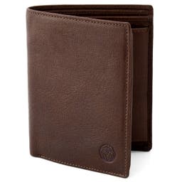 Brown Stand-up California Leather Wallet