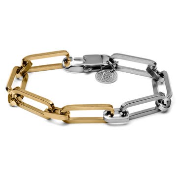 Amager | Silver- & Gold-Tone Stainless Steel Cable Chain Bracelet