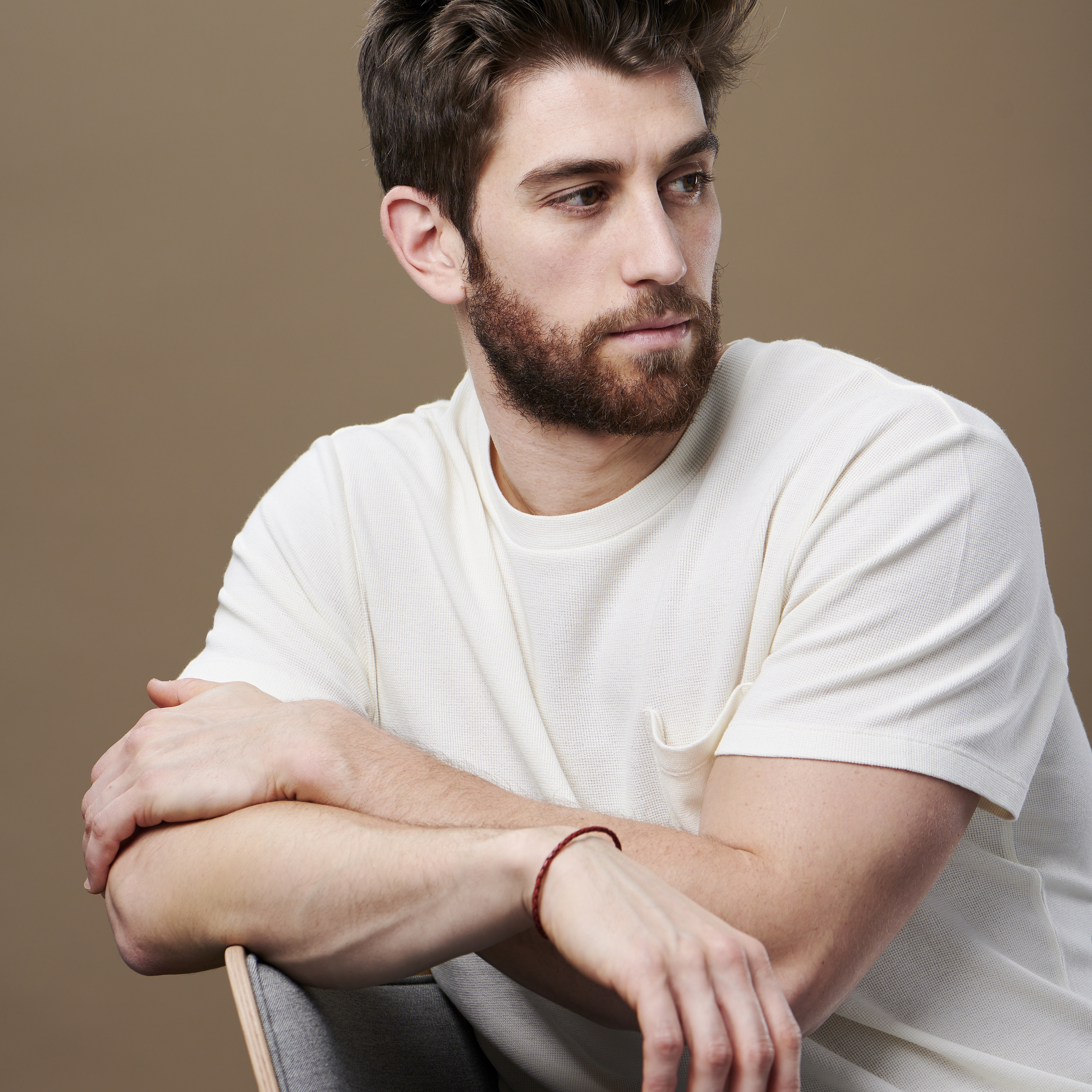 Tynt Brunt Boloflettet Lærarmbånd - 5