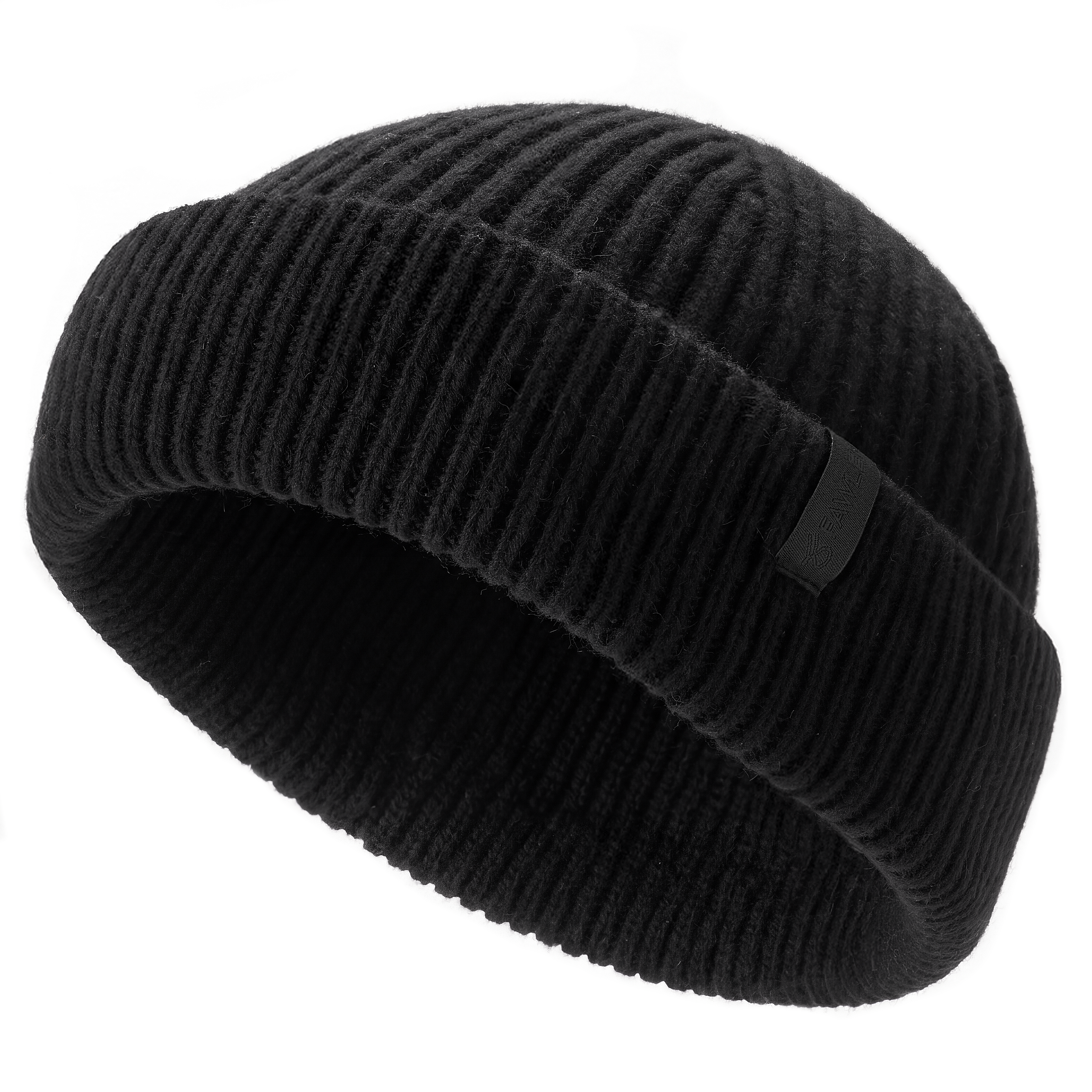 Nordic | Fisherman beanie i sort uldblend