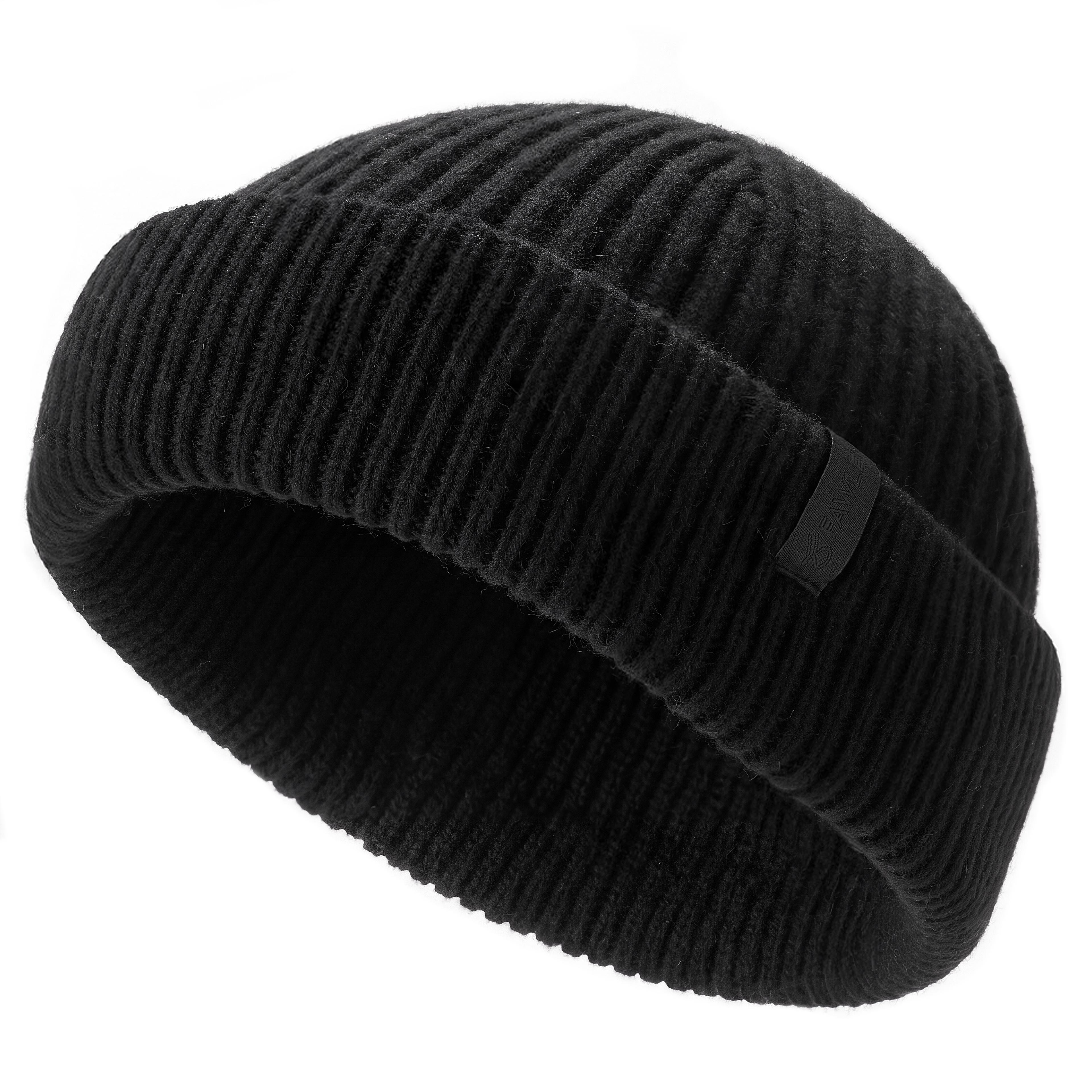 Nordic | Fisherman beanie i sort uldblend Nordic | Fisherman beanie i sort uldblend
