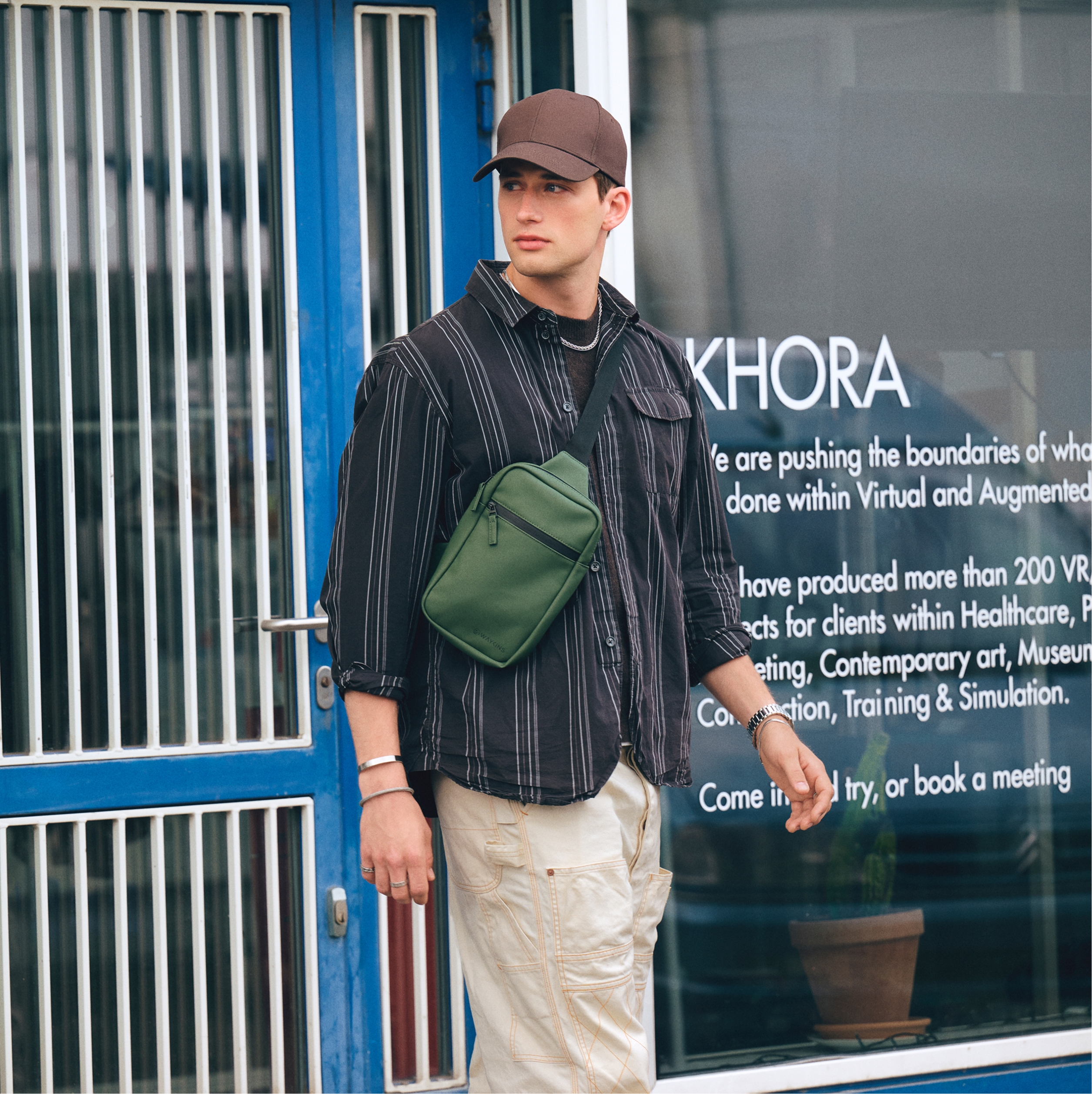 Horizon | Army Green Water Resistant Shoulder Bag - 3