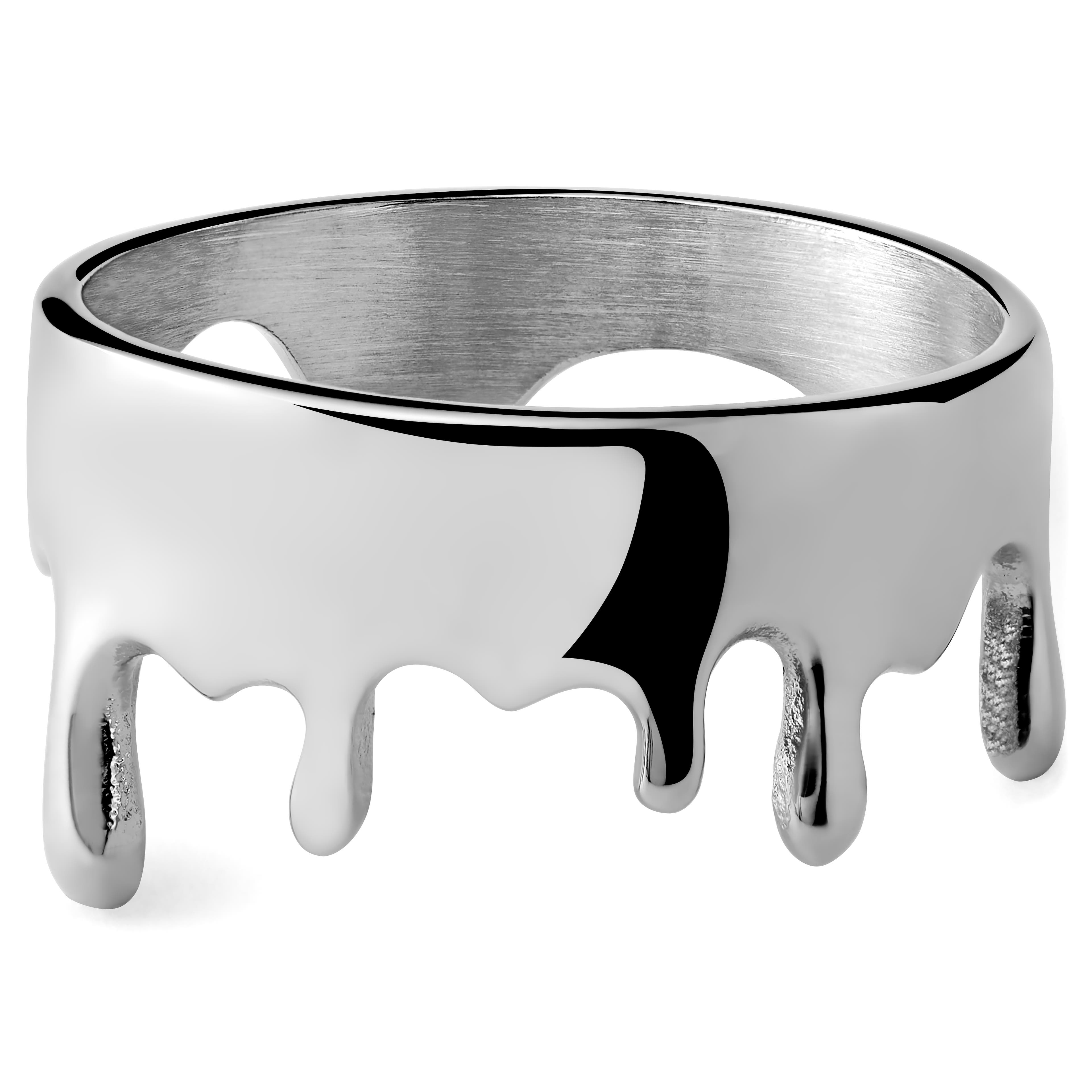 Fahrenheit | 12 mm Silver-Tone Stainless Steel Melting Ring