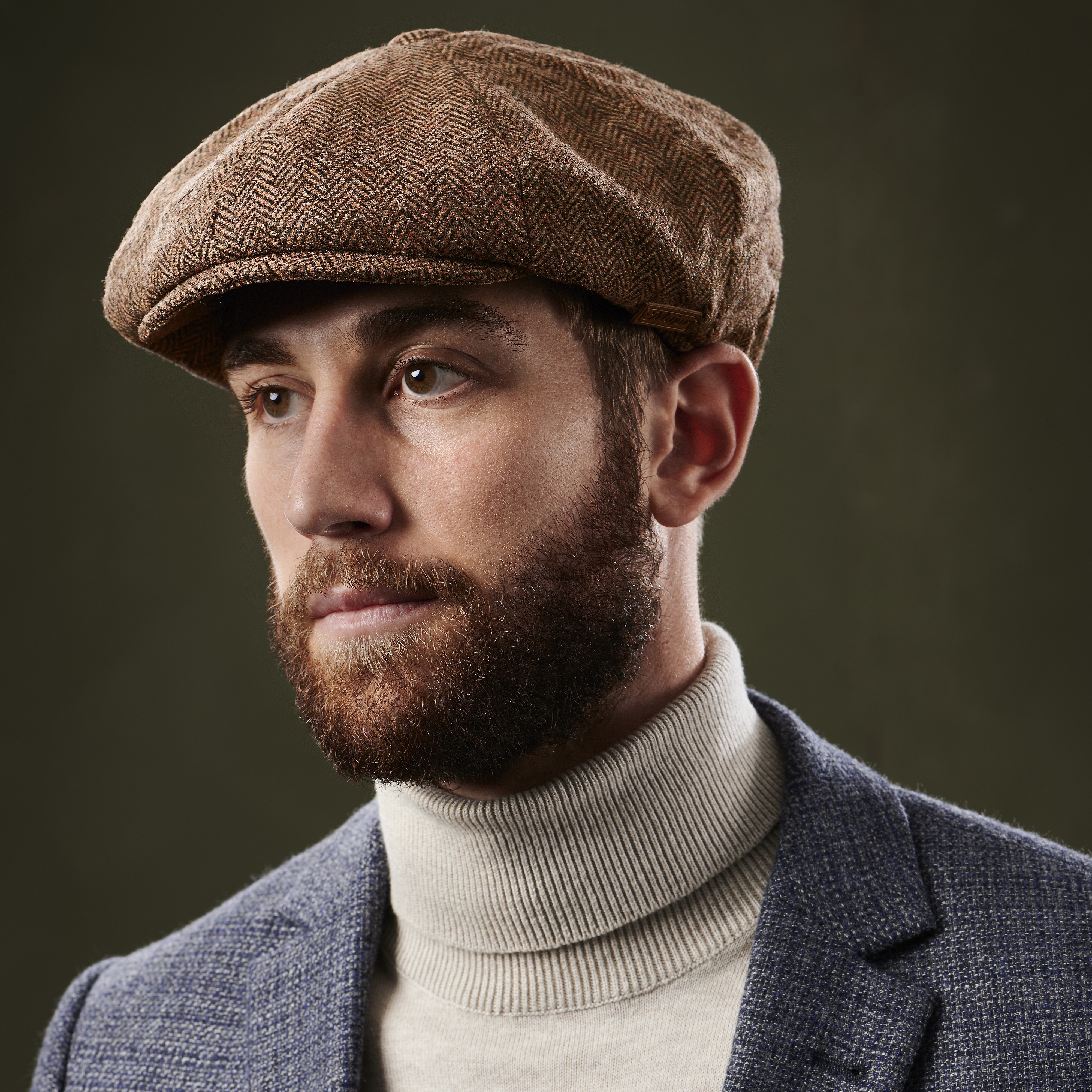 Mörkbrun Newsboy-Keps - 5