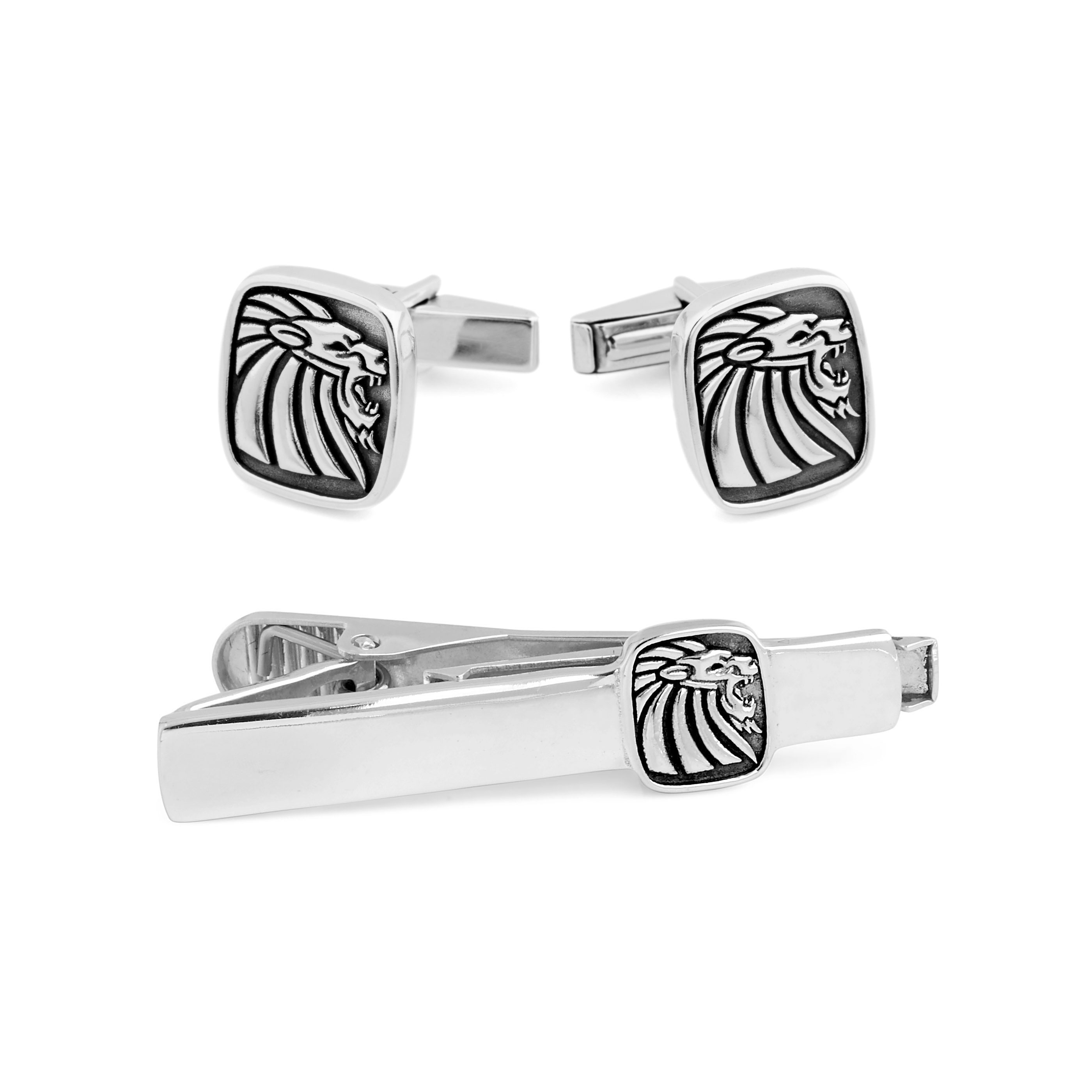 Kort Lejontribut 925 Sterlingsilver-set - 1