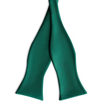 Papion self-tie verde smarald ripsat