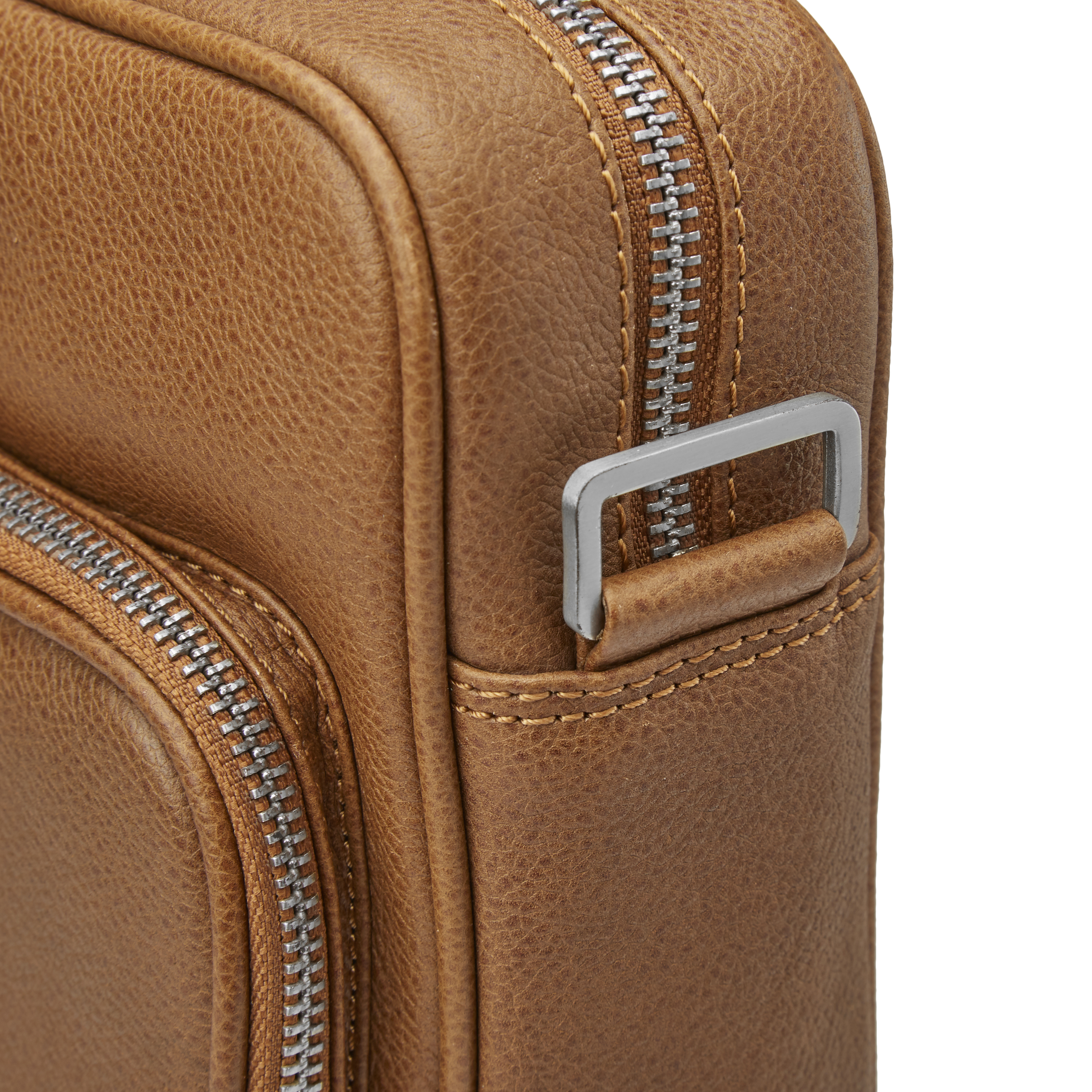 Tan Leather Reporter Bag - 9