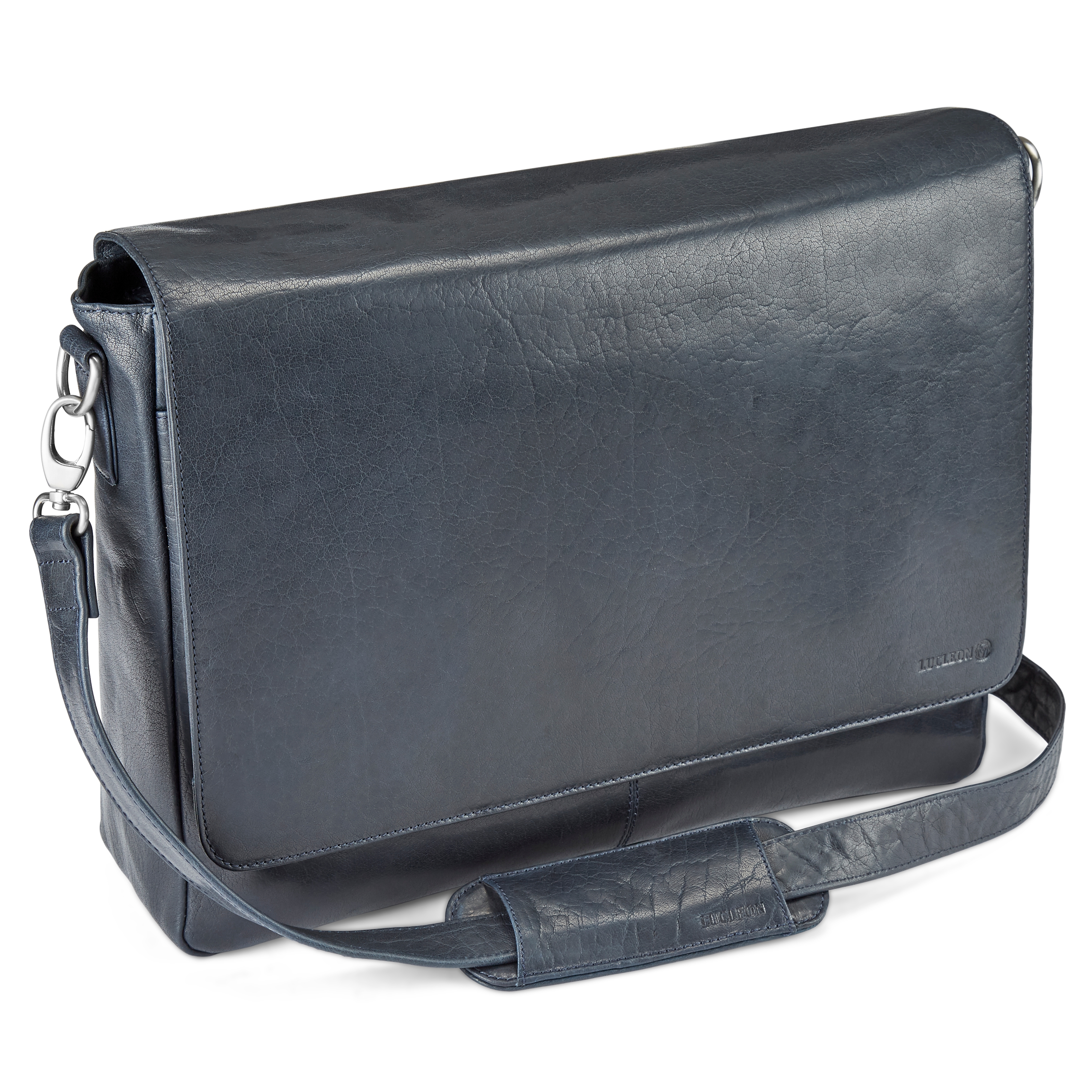 Ciemnogranatowa skórzana torba listonoszka Montreal - 5