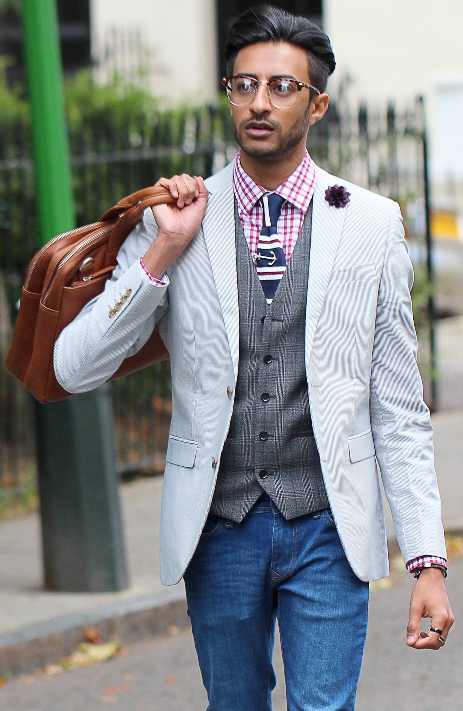 Dark Purple Lapel Flower - 6