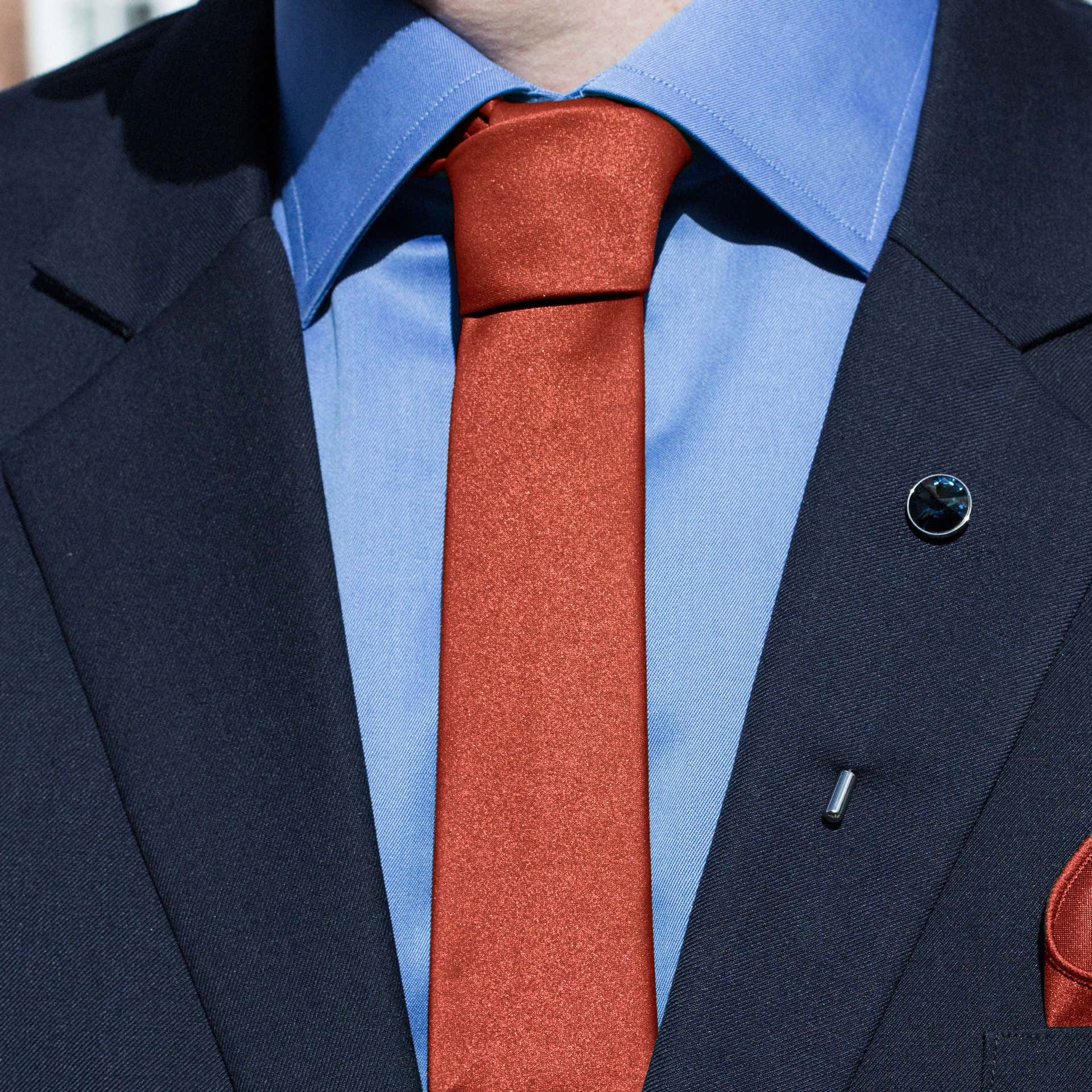 birdy grey terracotta tie