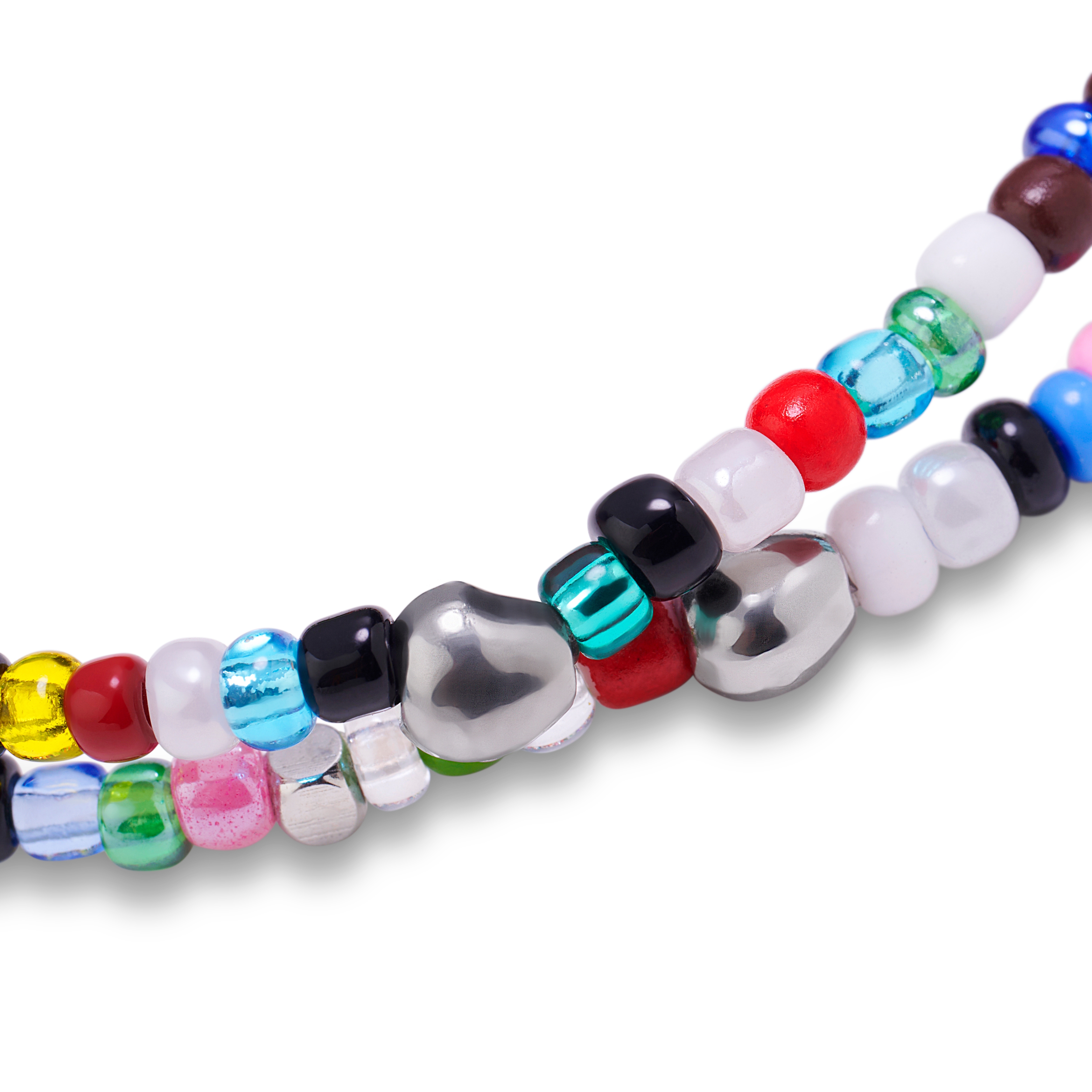 Amalfi | Pulseira de Contas em Vidro Multicolorido Cores Claras - 2