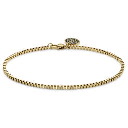 Essentials | 2 mm Gold-Tone Square Box Chain Bracelet