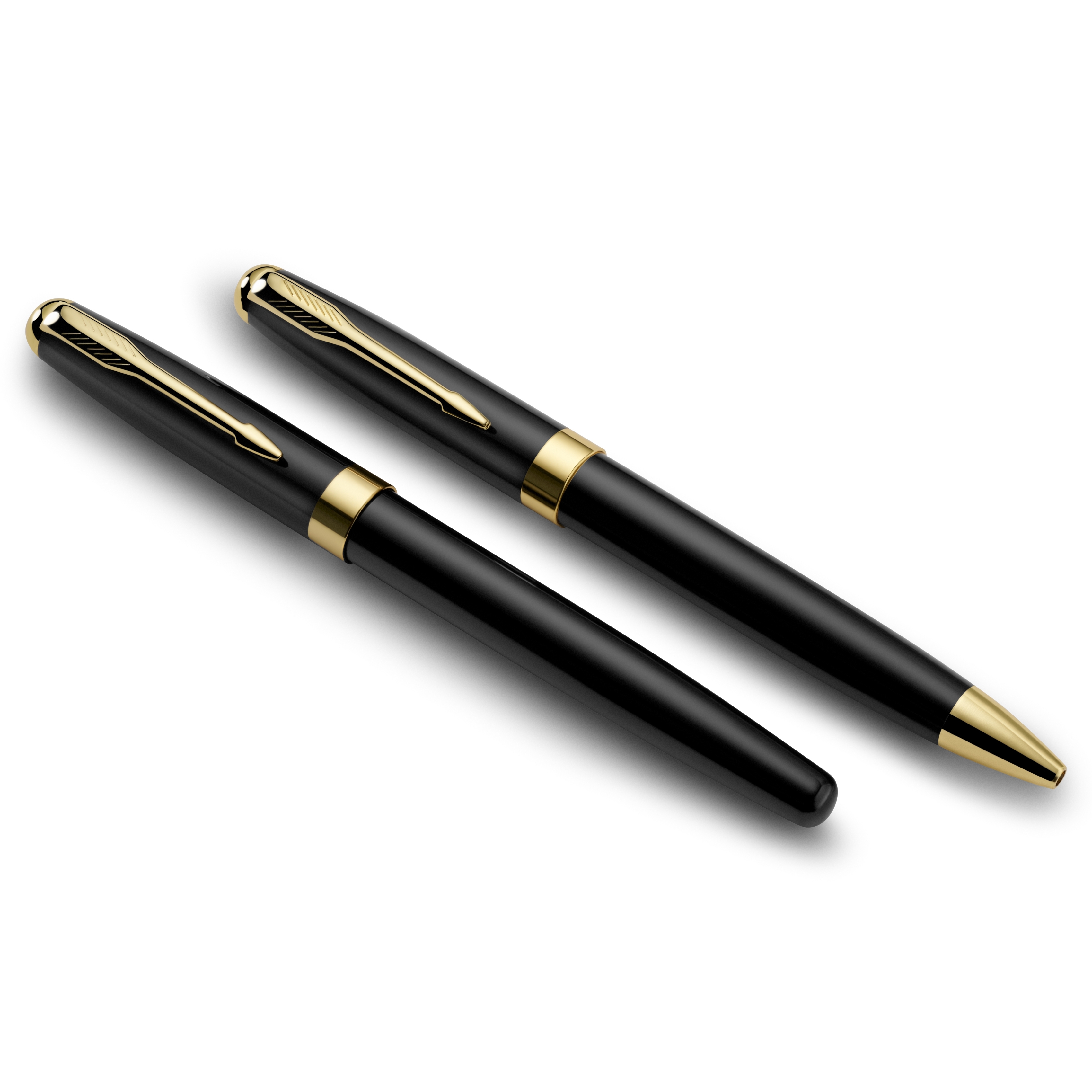 Set de stylos à bille élégants noir et doré - 4