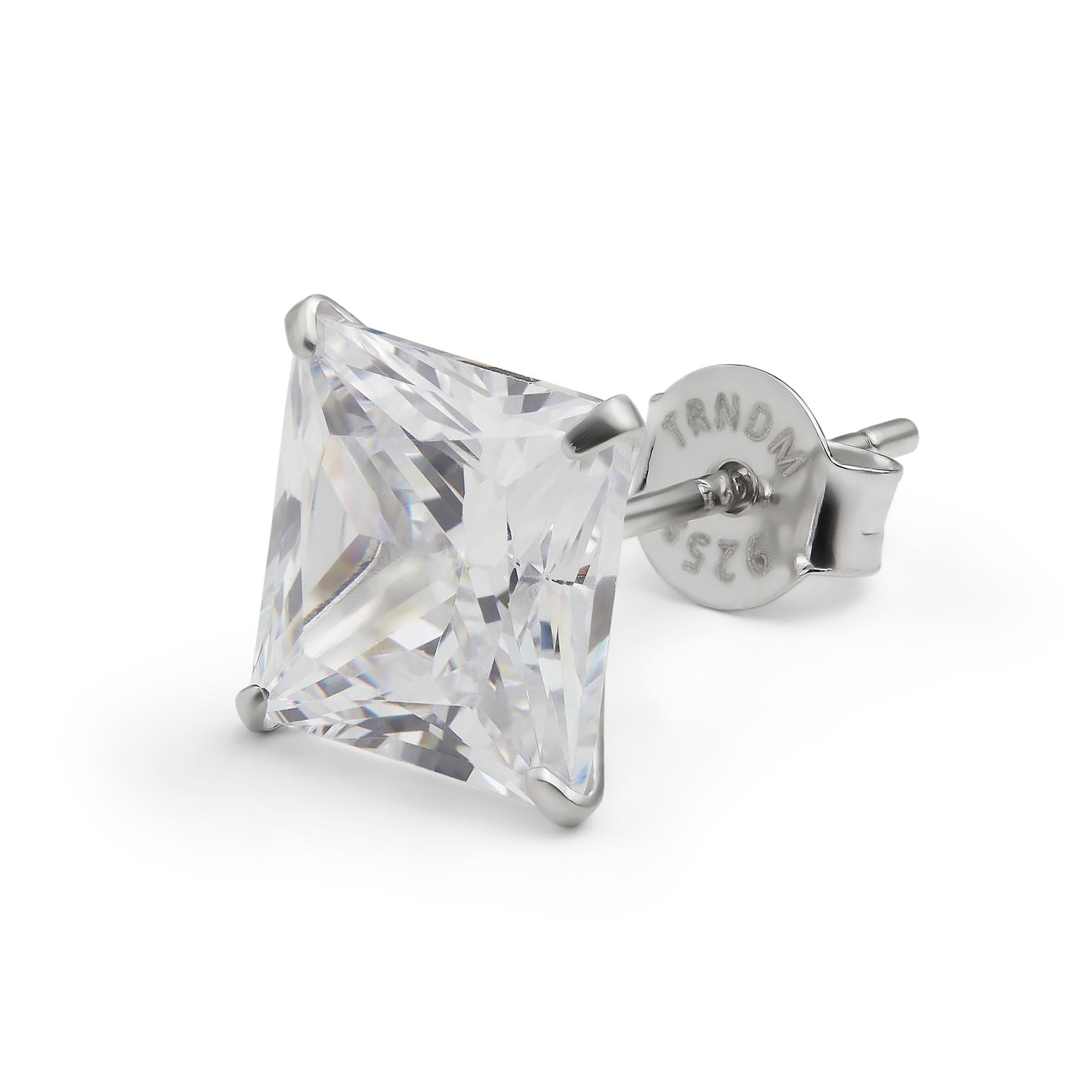 Nova | Vierkante oorbel van 925 sterling zilver met 7A premium zirkonia – 8 mm Nova | Vierkante oorbel van 925 sterling zilver met 7A premium zirkonia – 8 mm