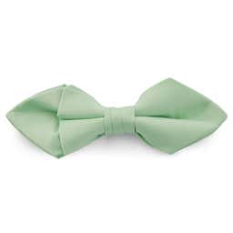Mint Green Basic Pointy Pre-Tied Bow Tie