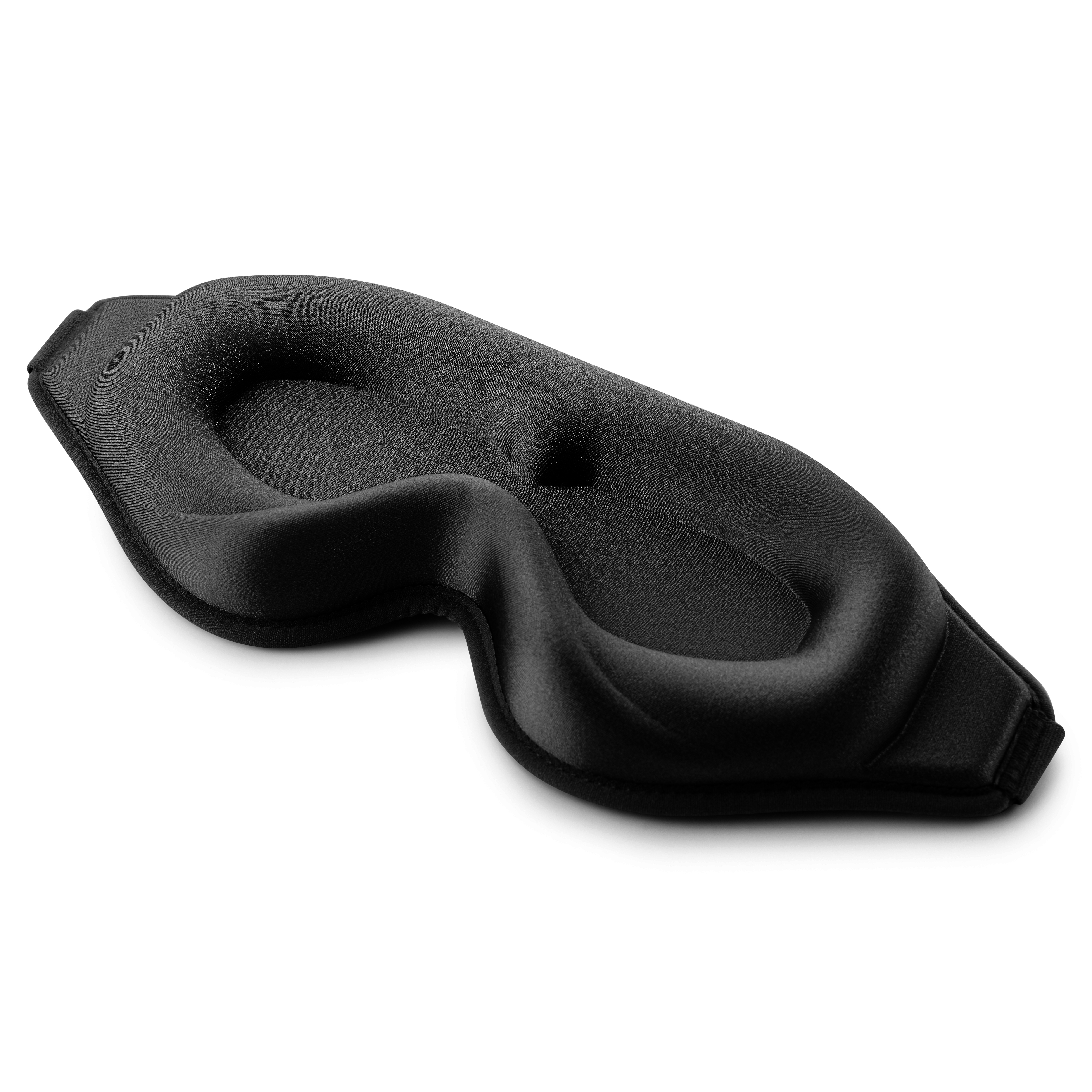 Čierna ergonomická maska na spanie z bavlny - 2