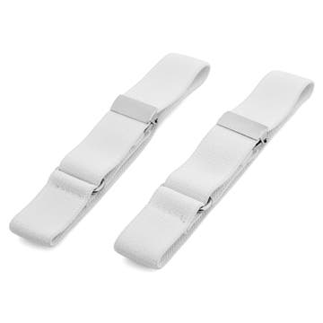 Slim White Sleeve Garters Slim White Sleeve Garters