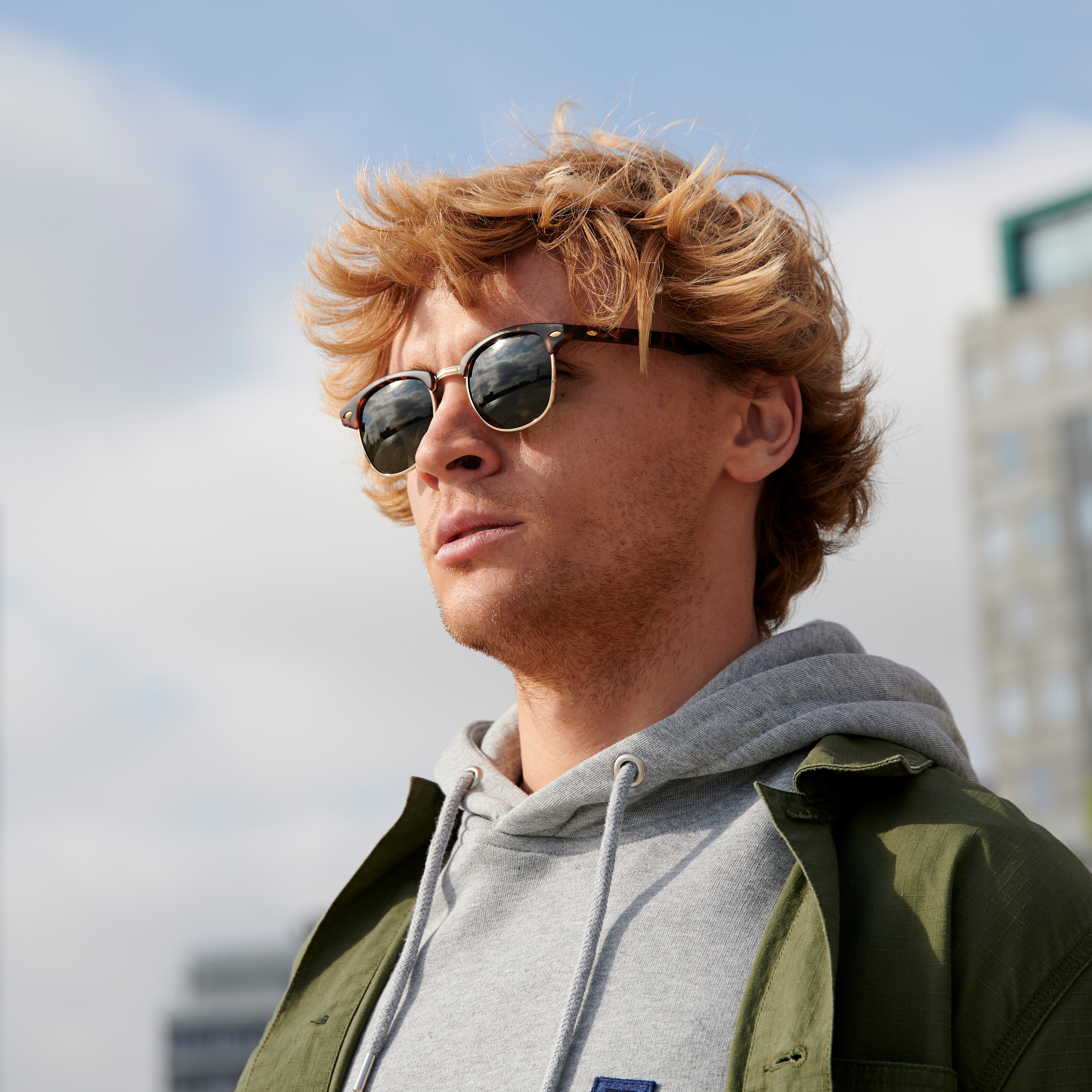 Óculos de Sol Verdes e Padrão Tartaruga - 6