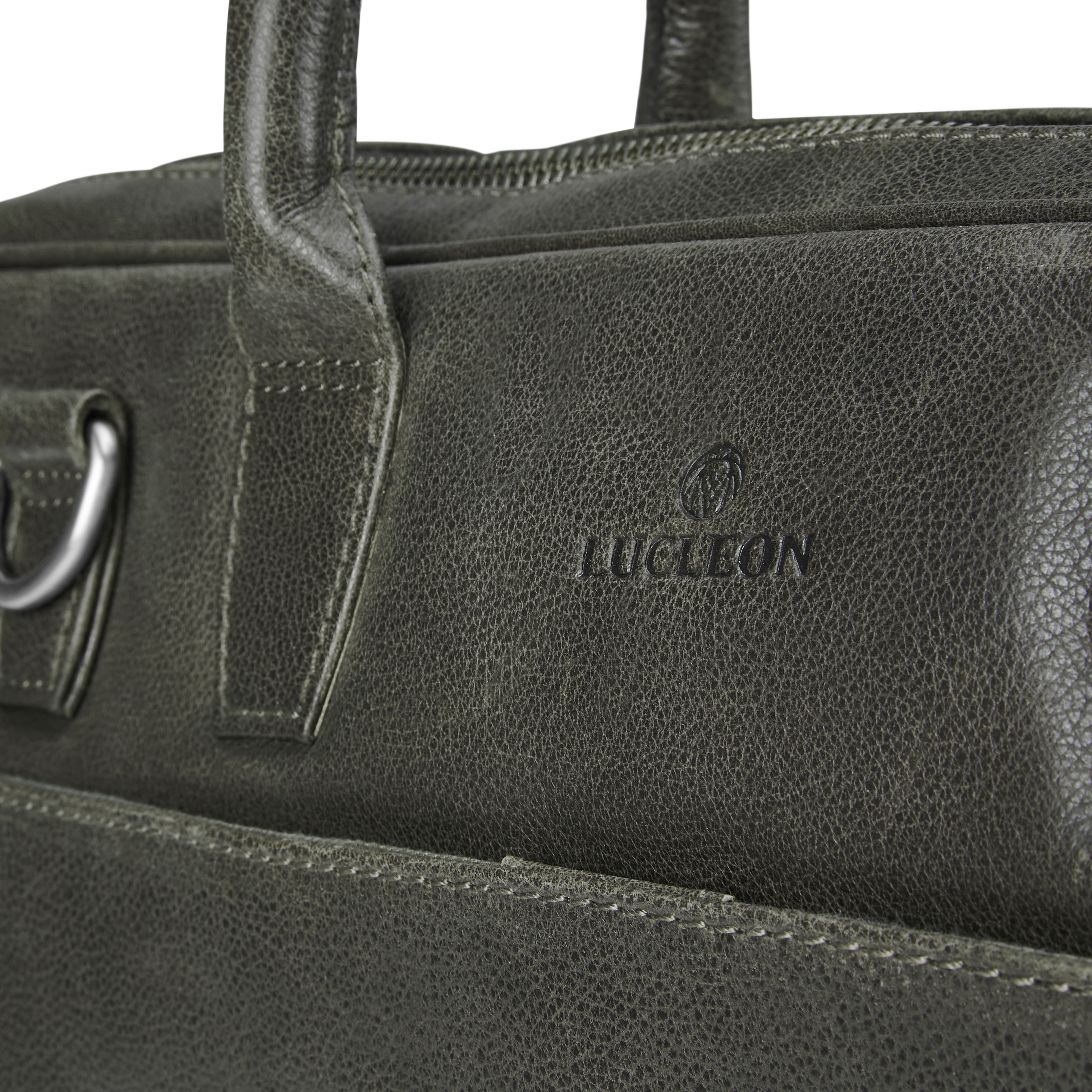 Licio Slim 15” Executive Braungraue Ledertasche - 8