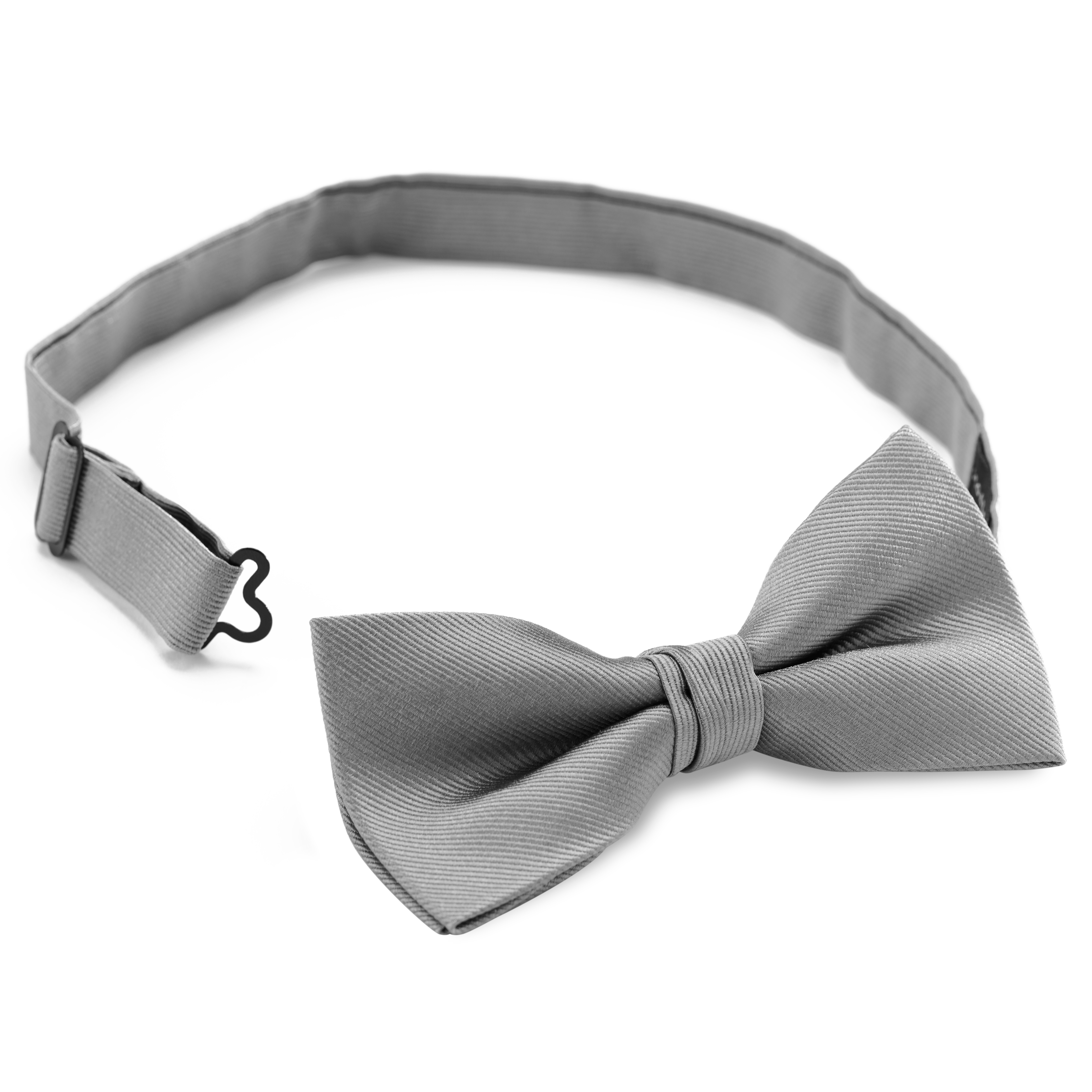 Grey Pre-Tied Silk-Twill Bow Tie - 3