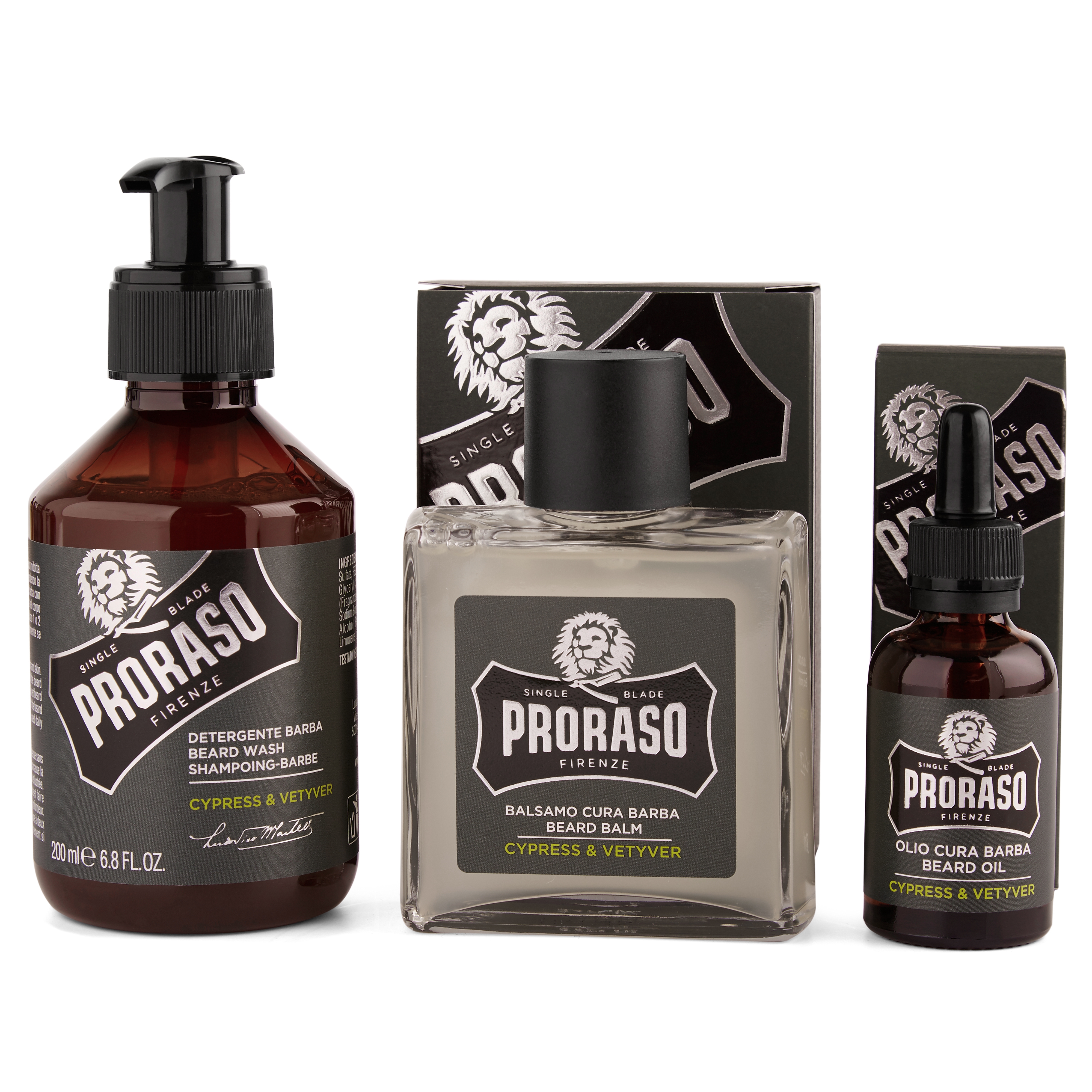 Prorason vintagehenkinen sypressi & vetiver-parranhoitosetti - 2