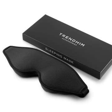 Schwarze ergonomische Baumwoll-Schlafmaske Schwarze ergonomische Baumwoll-Schlafmaske